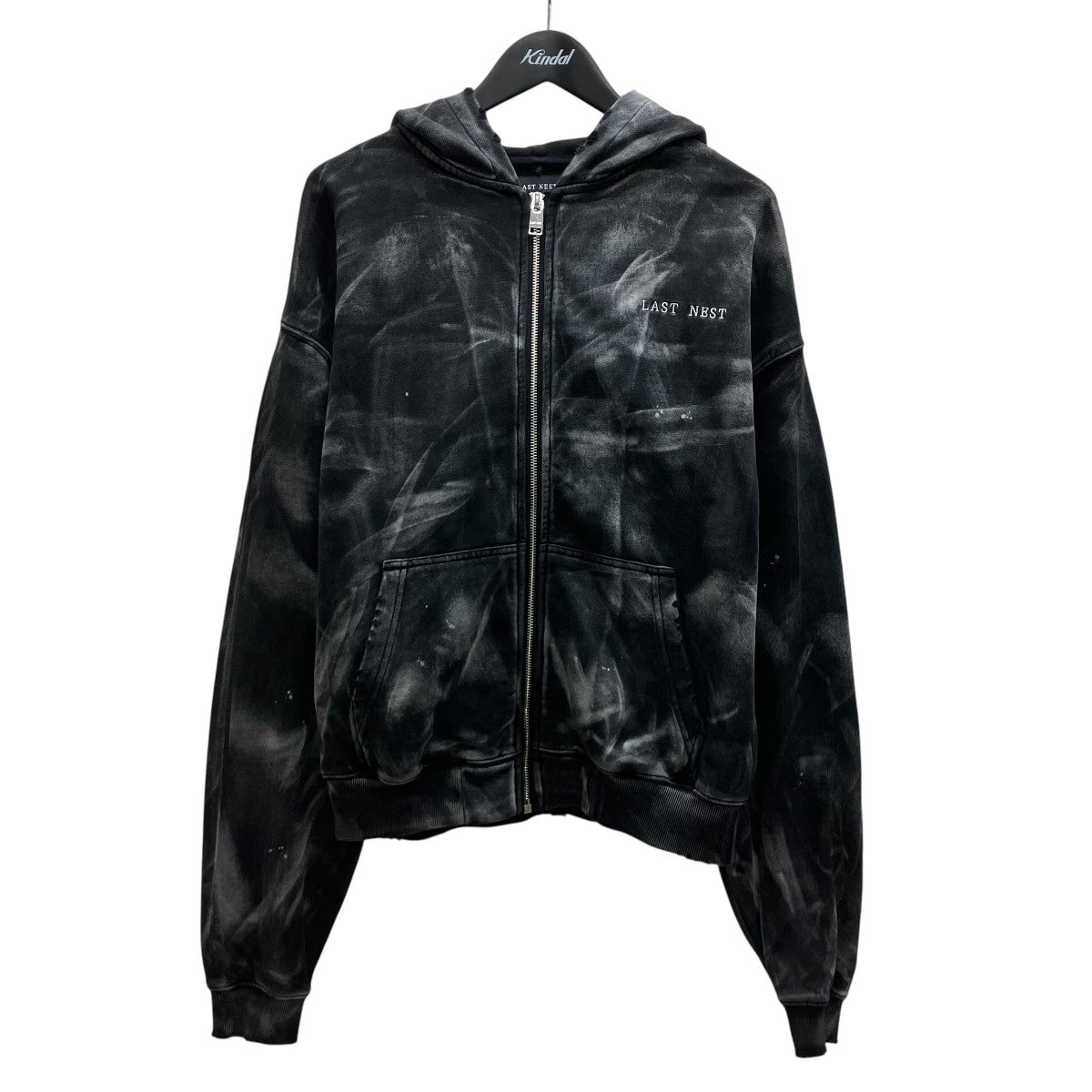 WASHED HOODIEウォッシュ加工ジップパーカー