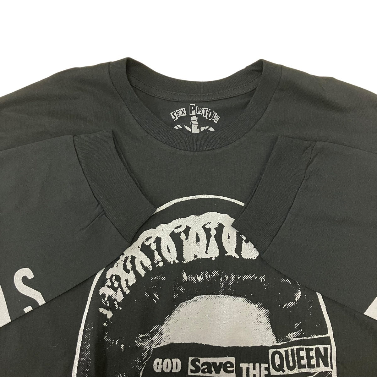 God Save The Queen L-S TeeプリントロングスリーブTシャツ