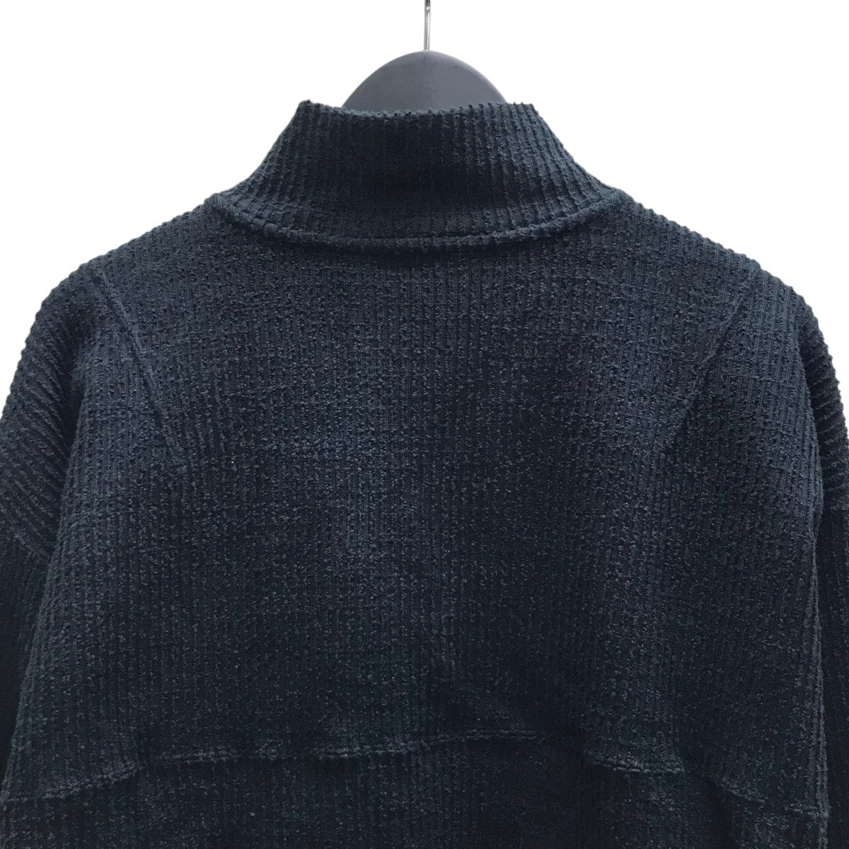 CUT STRIPE HALF ZIP PULL OVER SHIRT ハーフジップシャツ