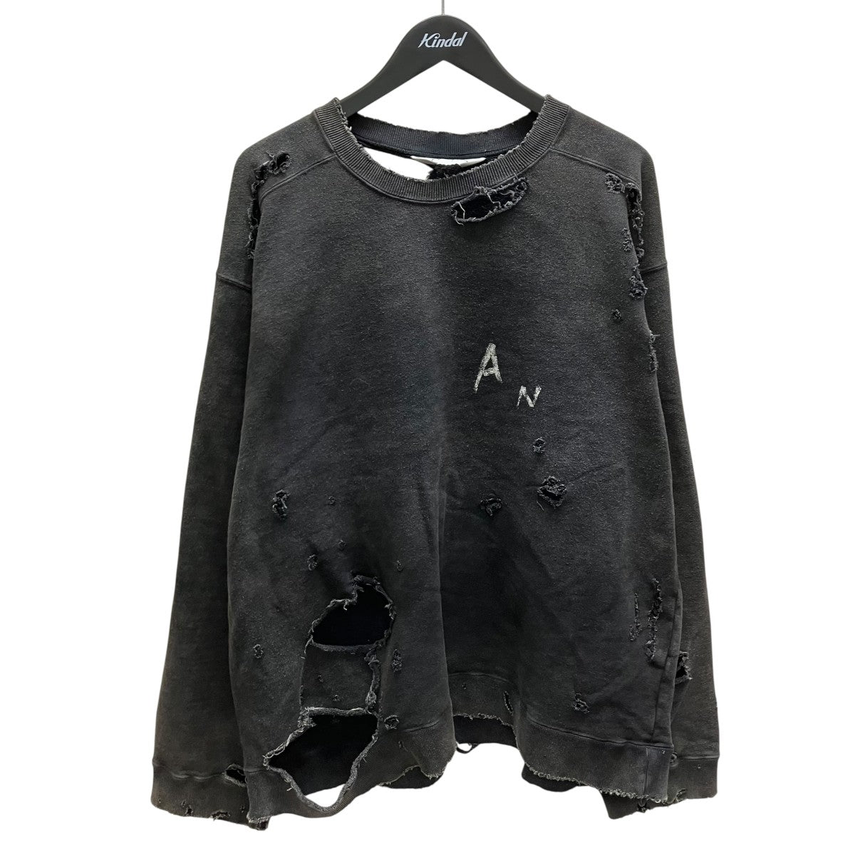 CRASH UNEVEN OVER SWEAT SHIRT ダメージ加工スウェット
