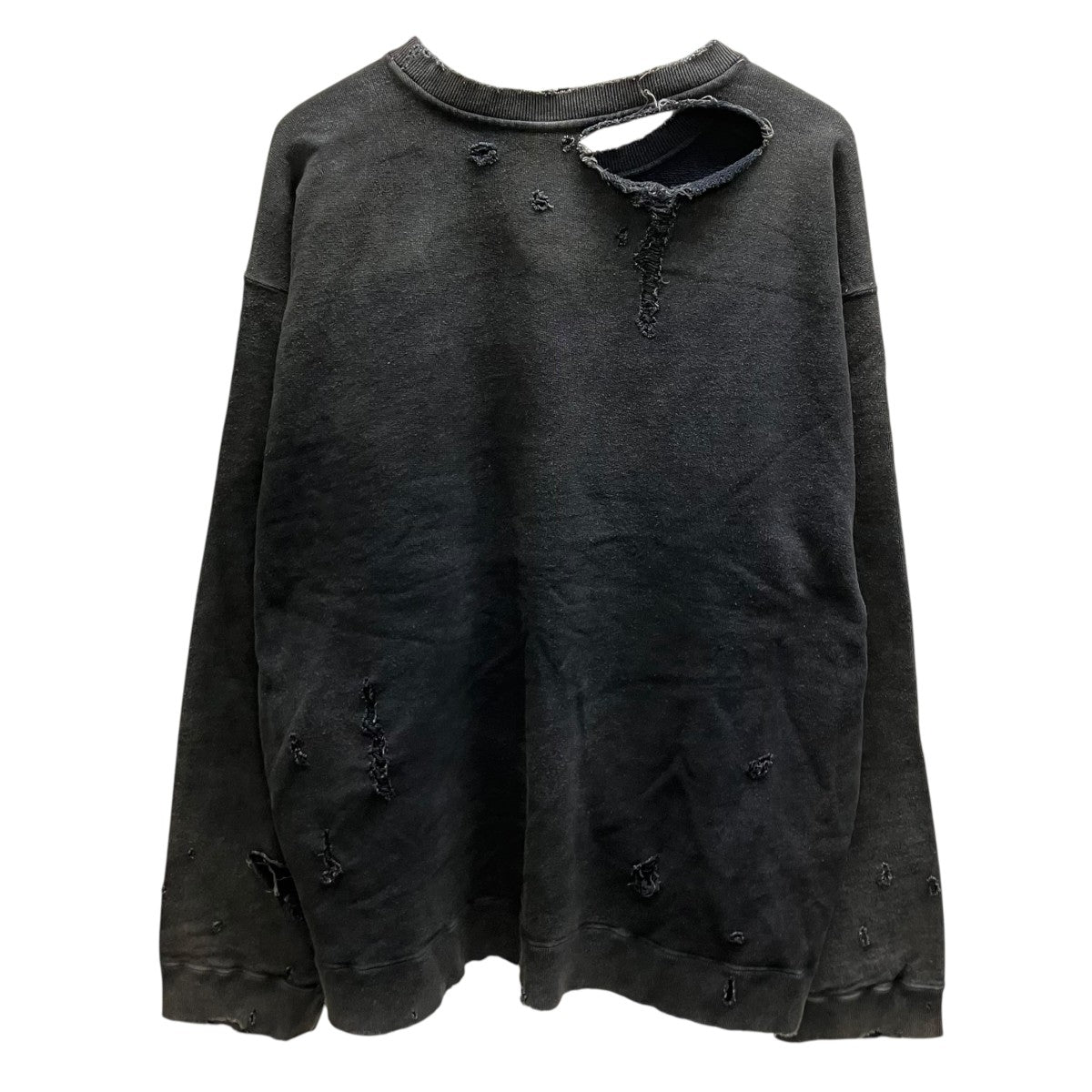 CRASH UNEVEN OVER SWEAT SHIRT ダメージ加工スウェット