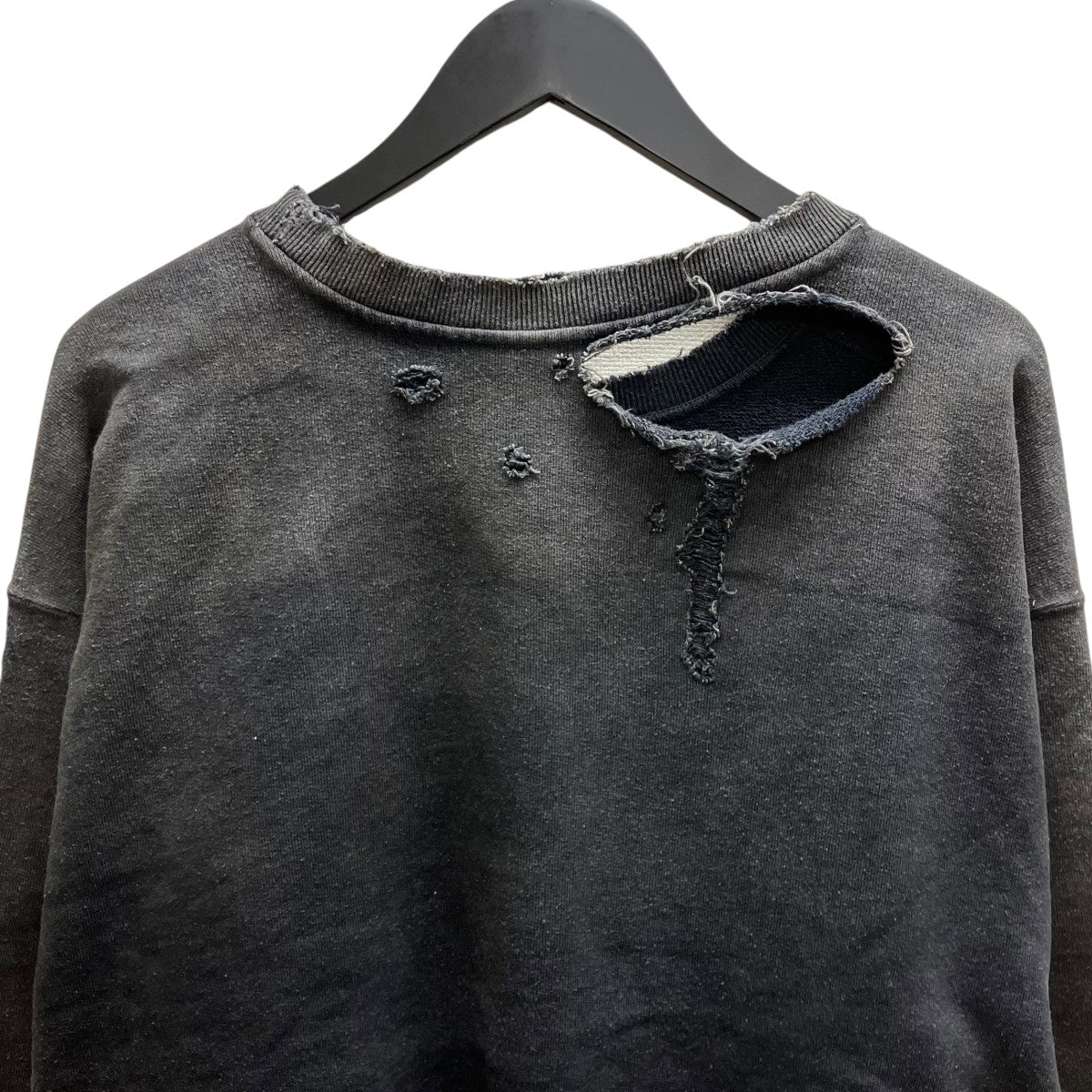 CRASH UNEVEN OVER SWEAT SHIRT ダメージ加工スウェット