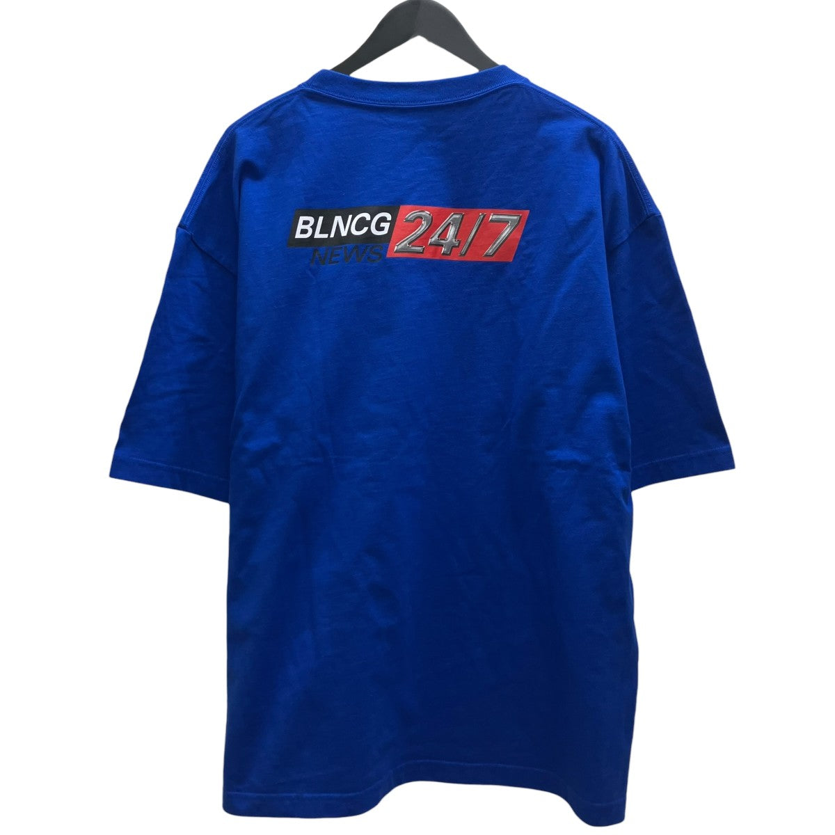 値下げ　ヒカキン、ヒカル着用　BALENCIAGA  ロゴシャツ　新品　タグ付き BALENCIAGA(バレンシアガ) プリントTシャツ 612966 ブルー サイズ XL