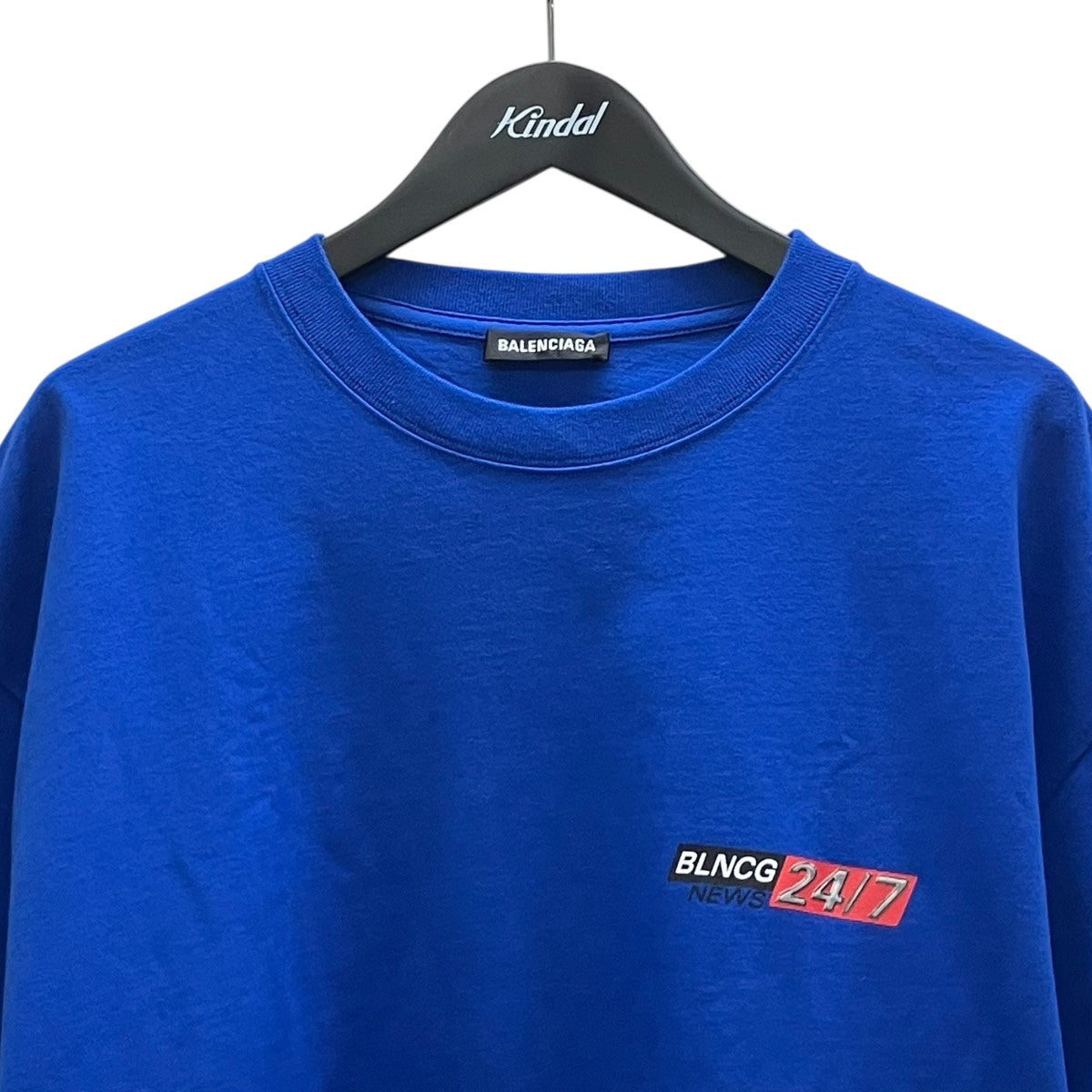 BALENCIAGA(バレンシアガ) プリントTシャツ 612966 ブルー サイズ XL