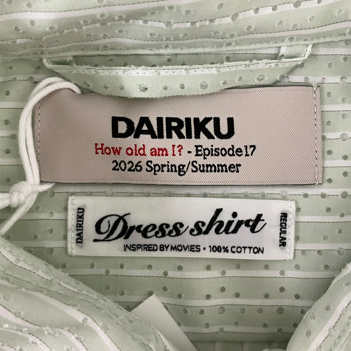 26SSPARADOX Punching Stripe W PKT Dress L S Shirt 長袖シャツ