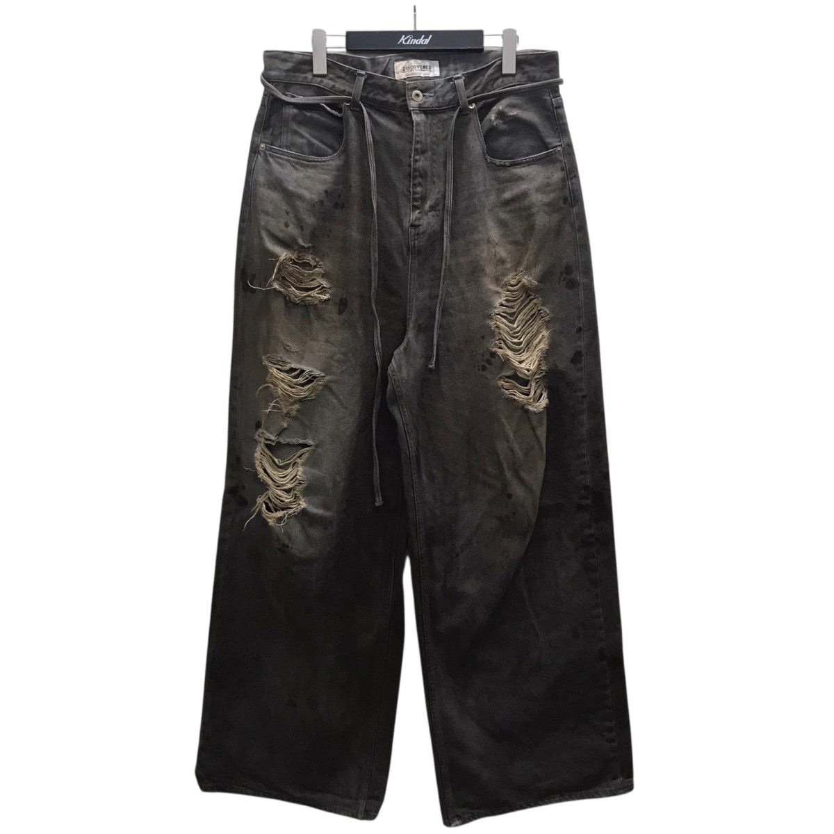 CRASH DENIM PANTS ダメージ加工ワイドパンツ