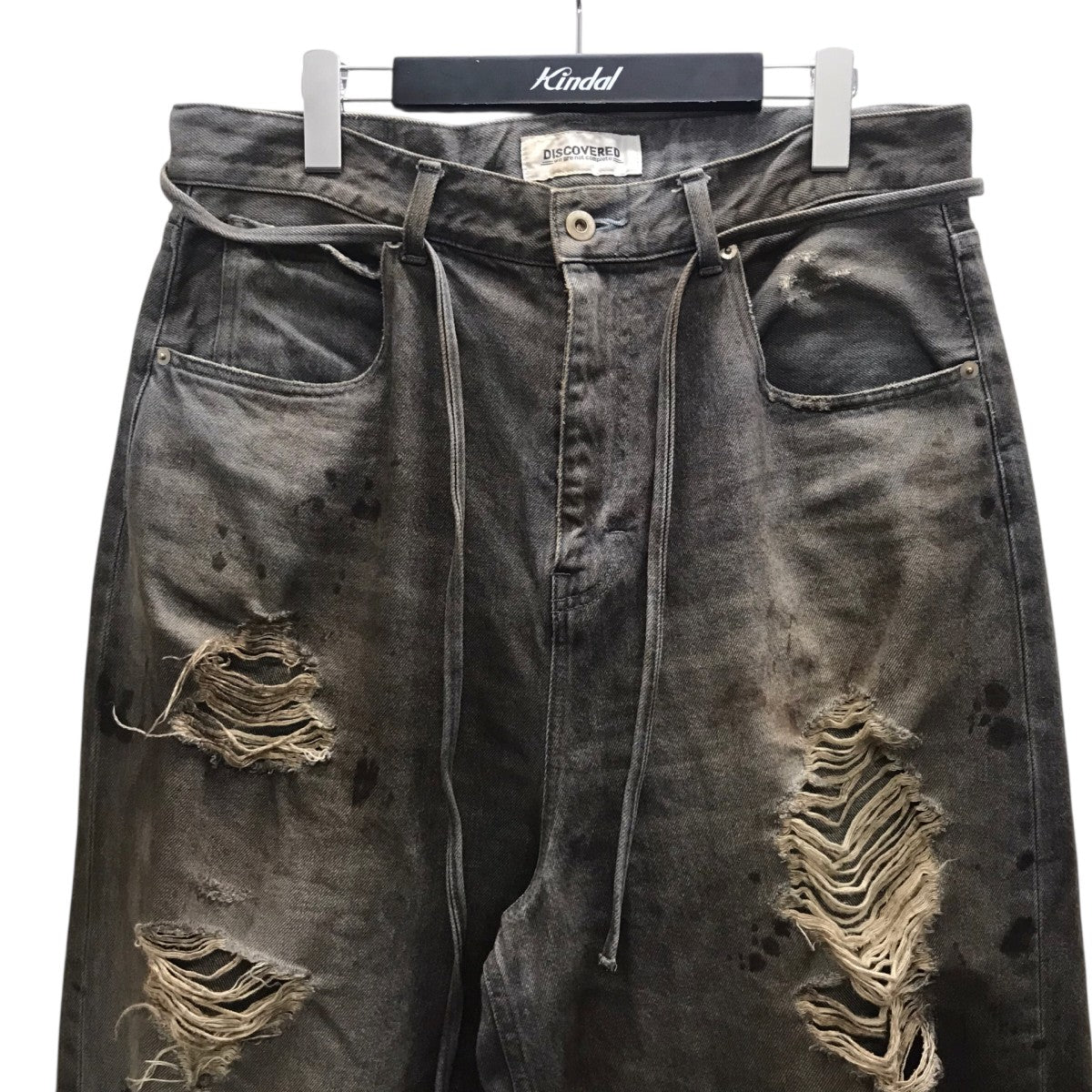CRASH DENIM PANTS ダメージ加工ワイドパンツ