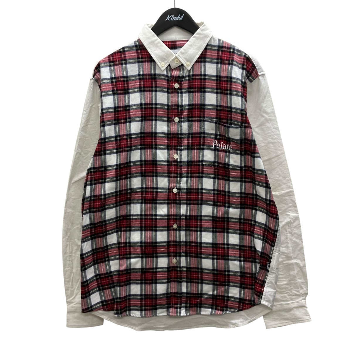 CHECK PANEL CHAMRAY SHIRT長袖シャツ