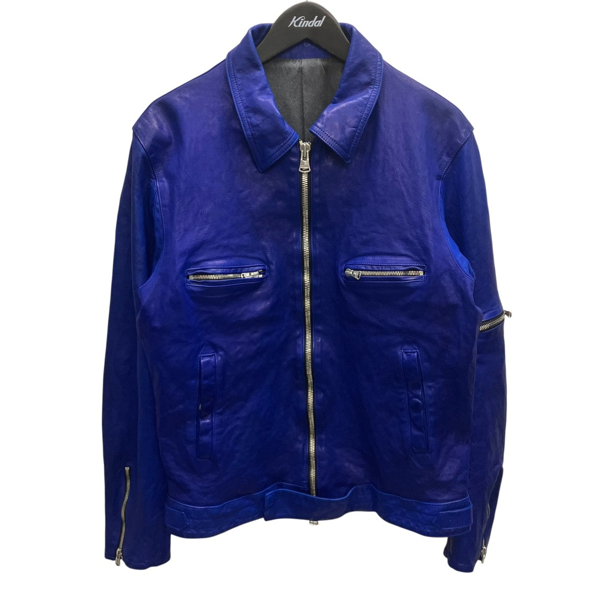 Yohji Yamamoto pour homme BL JAPAN CALF SKIN GARMENT DYED SINGLE RIDERS ジャパンカーフタンニンレザーライダースジャケット 古着・中古-1枚目のアイテム画像