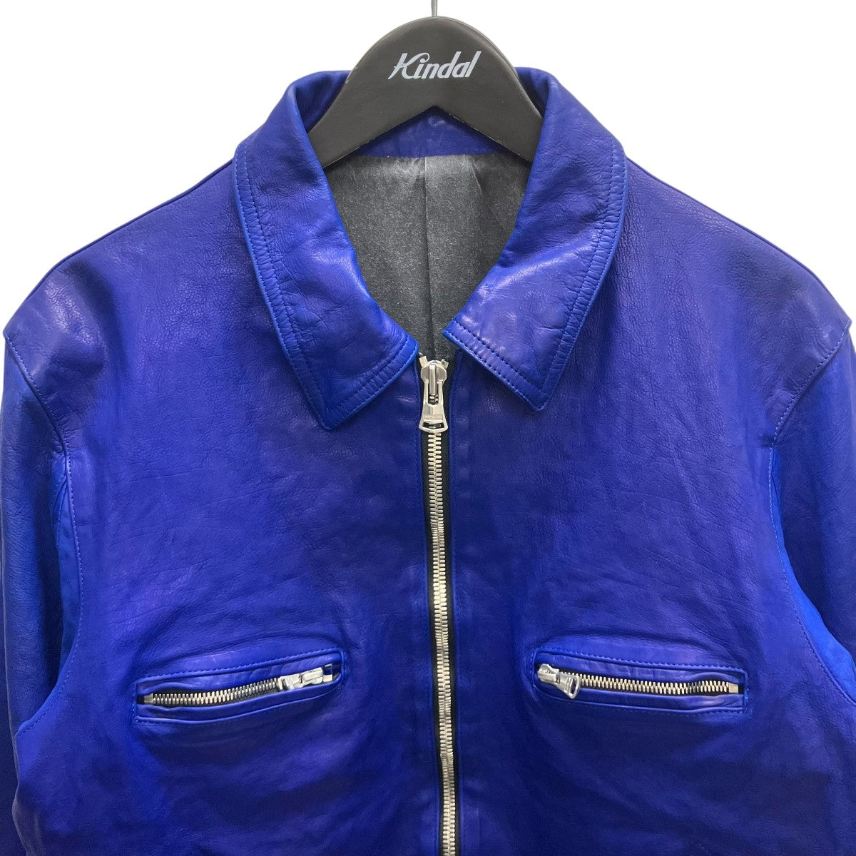 Yohji Yamamoto pour homme BL JAPAN CALF SKIN GARMENT DYED SINGLE RIDERS ジャパンカーフタンニンレザーライダースジャケット 古着・中古-2枚目のアイテム画像
