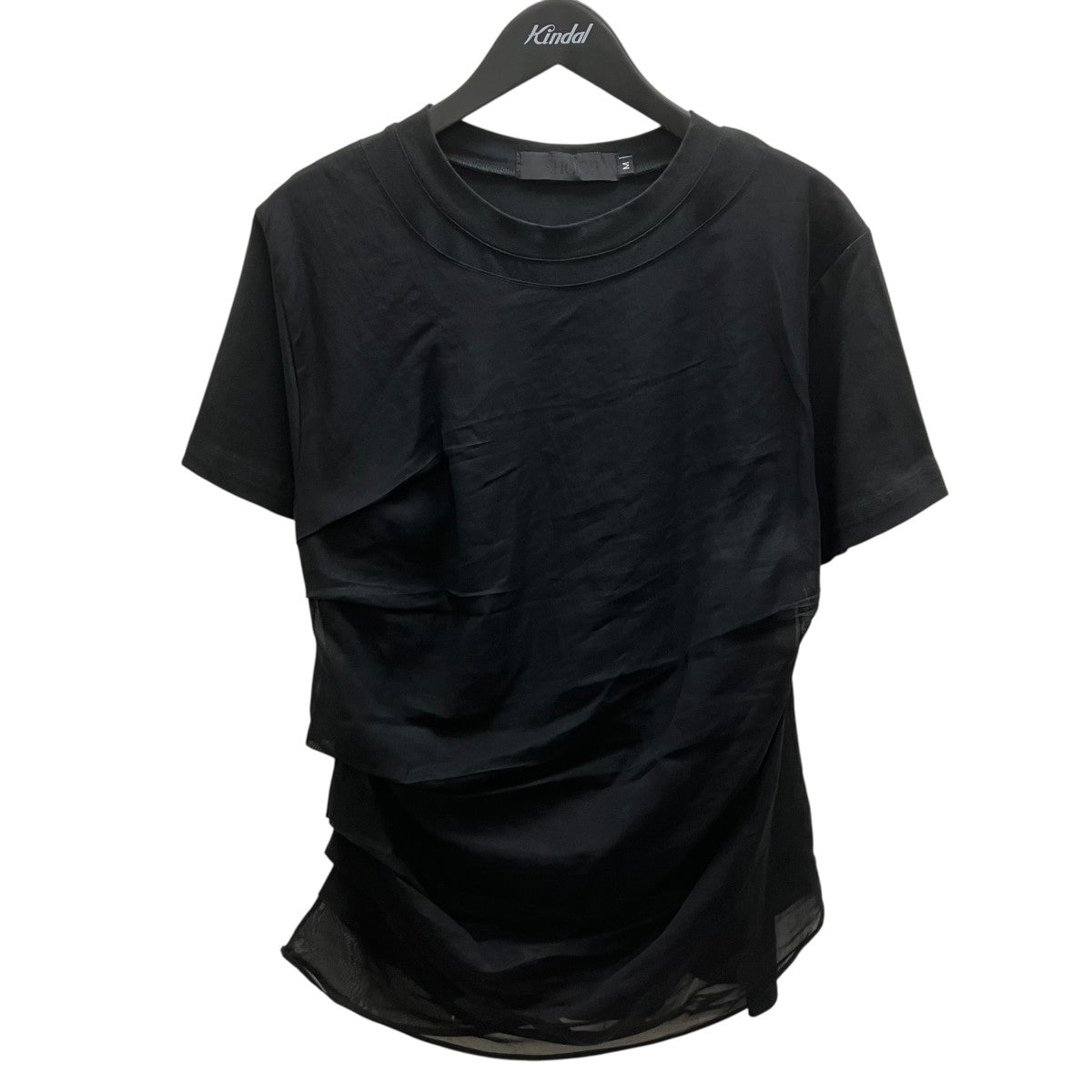 26SSLAYERED DRAPE T-SHIRT ? BLACK 半袖カットソー