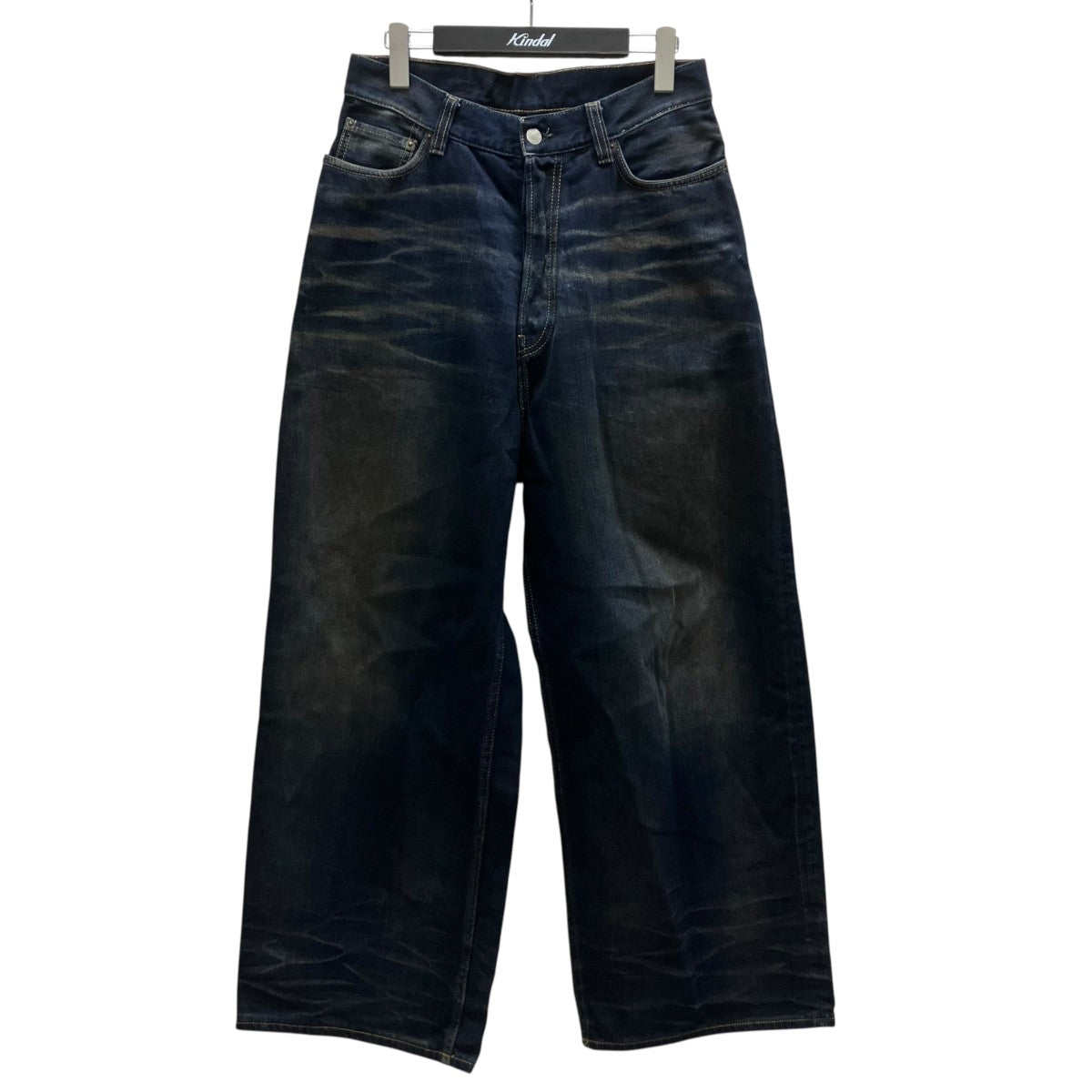 ACNE STUDIOS 2023M FN Darkside Leatherレザーポケットスーパーバギーデニムパンツ 古着・中古-1枚目のアイテム画像