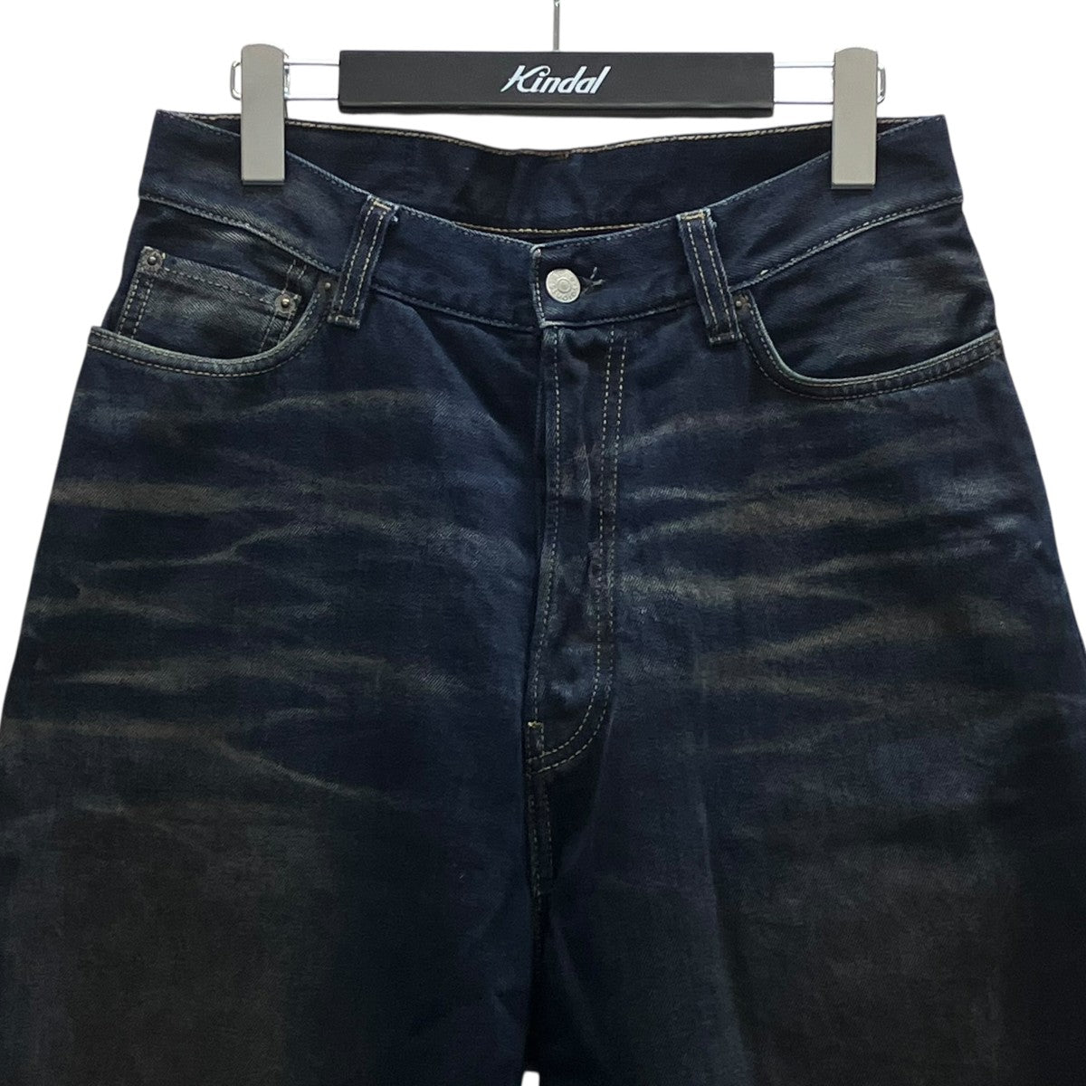 ACNE STUDIOS 2023M FN Darkside Leatherレザーポケットスーパーバギーデニムパンツ 古着・中古-2枚目のアイテム画像