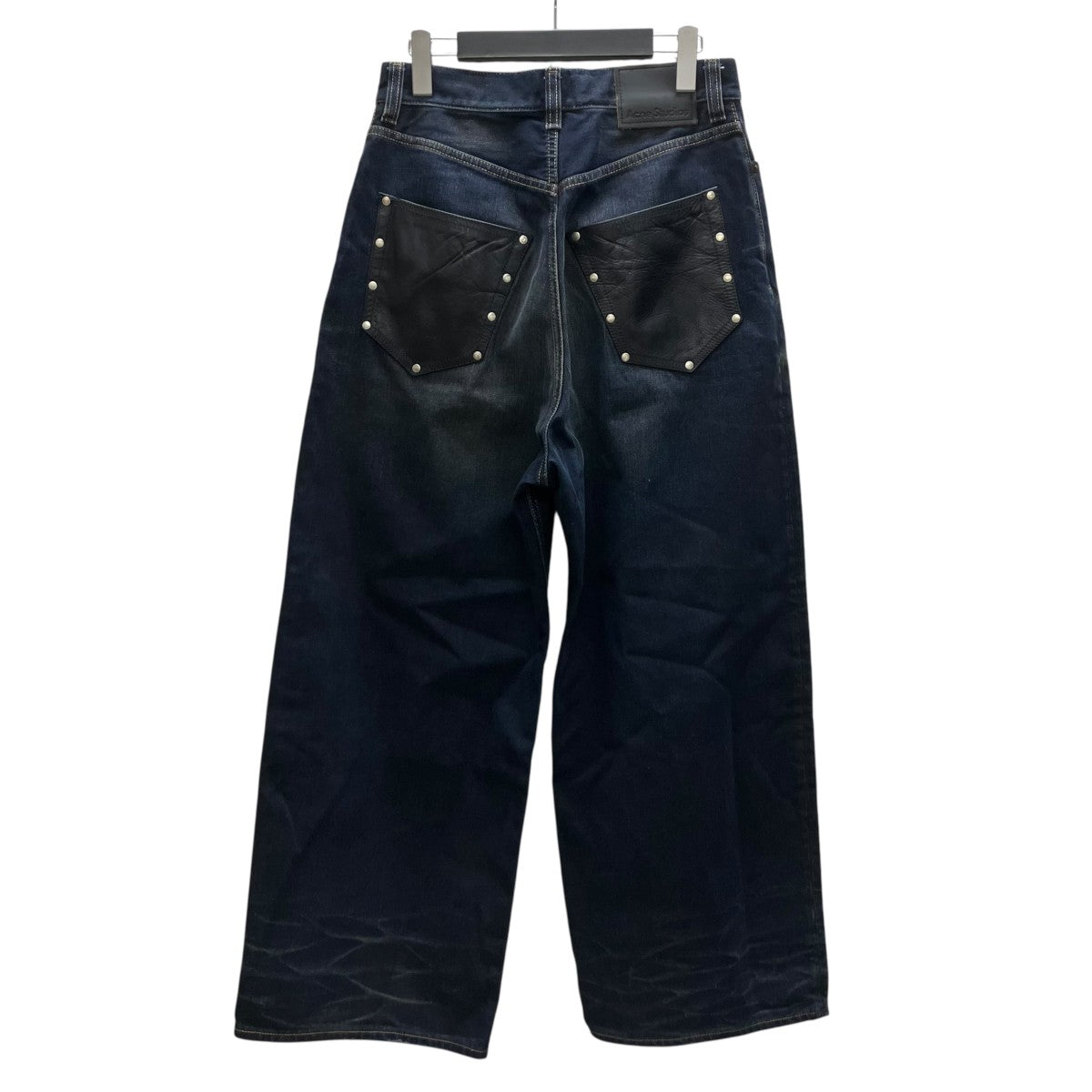 ACNE STUDIOS 2023M FN Darkside Leatherレザーポケットスーパーバギーデニムパンツ 古着・中古-3枚目のアイテム画像