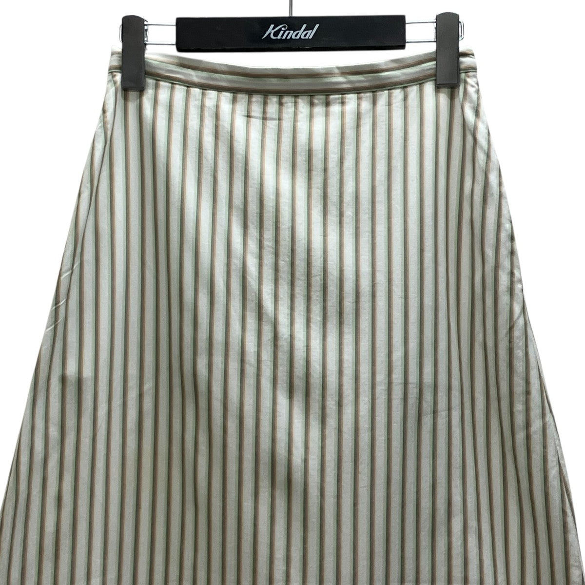 WASHED FINX TWILL STRIPE LONG SKIRT ストライプスカート