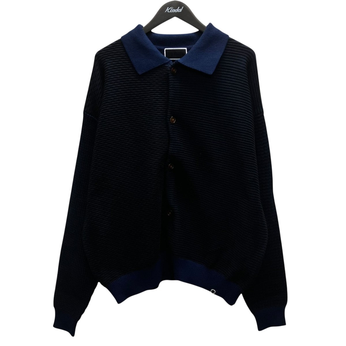 PHINGERIN ニットポロカーディガン 古着・中古-1枚目のアイテム画像