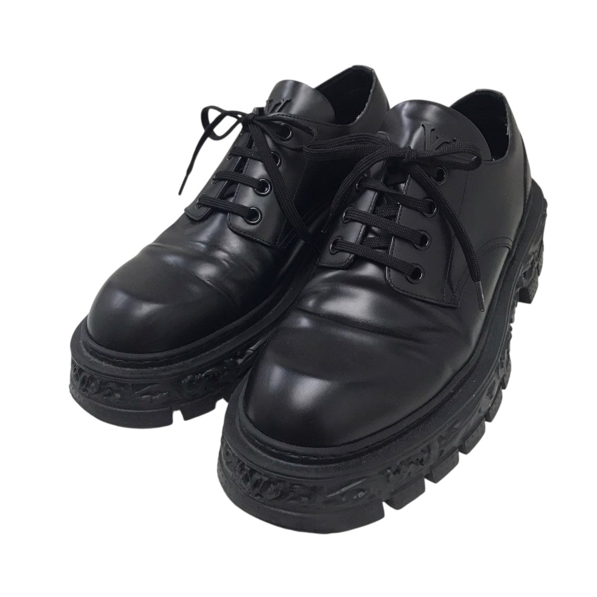 LOUIS VUITTON BAROQUE LINE DERBY レザーダービーシューズ 古着・中古-1枚目のアイテム画像