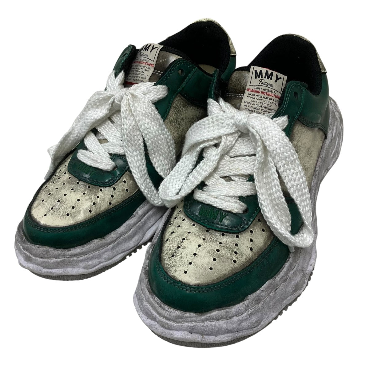 Maison MIHARA YASUHIRO WAYNE LOW brushed pat ローカットスニーカー 古着・中古-1枚目のアイテム画像