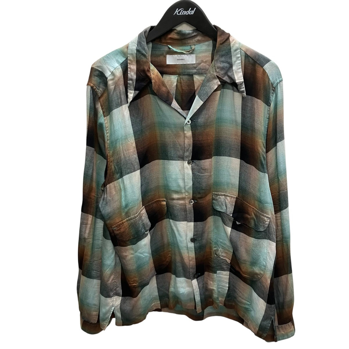 SUGARHILL Ombre Panama Open-collar Shirt 長袖シャツ 古着・中古-1枚目のアイテム画像