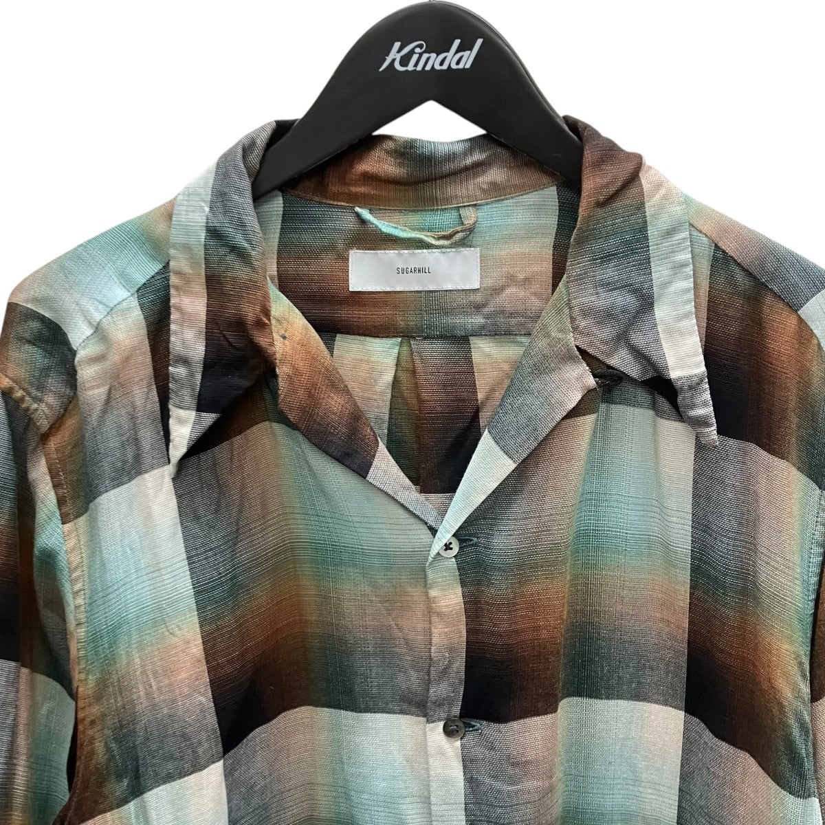 SUGARHILL Ombre Panama Open-collar Shirt 長袖シャツ 古着・中古-2枚目のアイテム画像