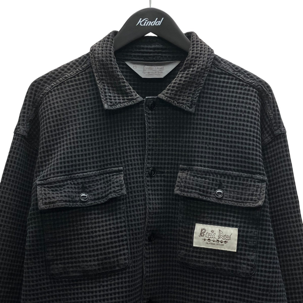 BRAIN DEAD Waffle Button Front Shirt 長袖シャツ 古着・中古-3枚目のアイテム画像