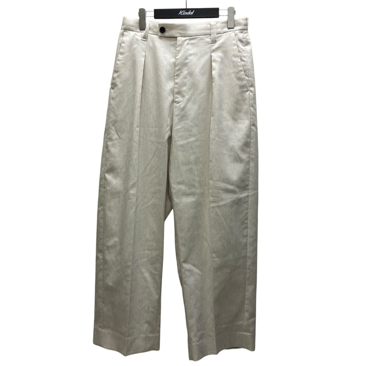 MAISON SPECIAL LINEN MIX One-tuck Prime-Wide Tapered Slacks リネンパンツ 古着・中古-1枚目のアイテム画像