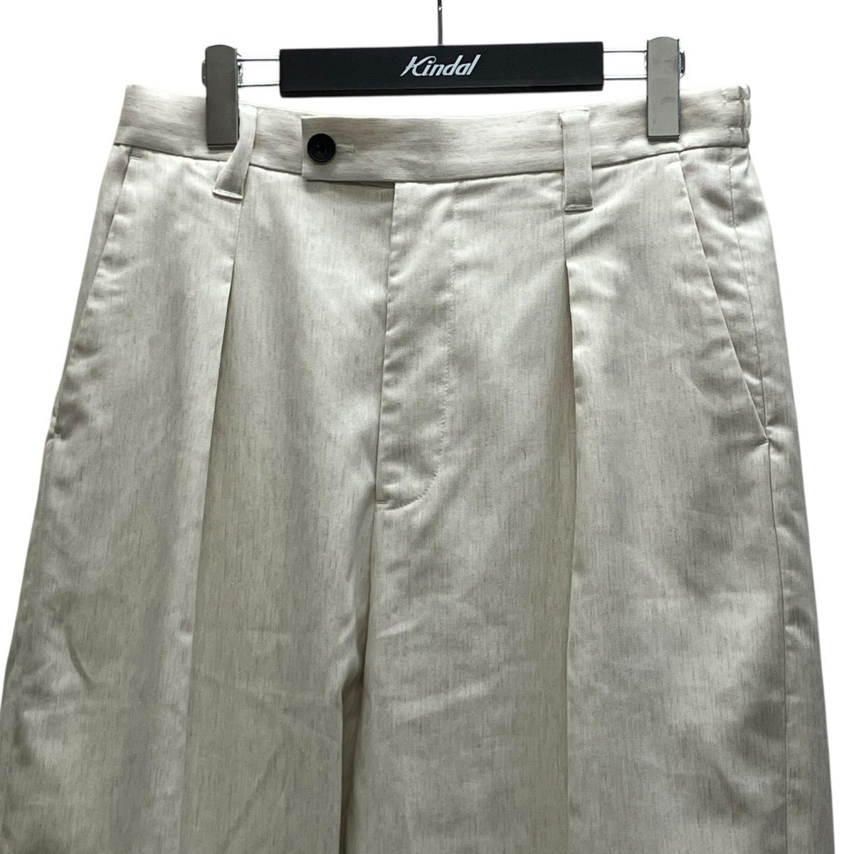 MAISON SPECIAL LINEN MIX One-tuck Prime-Wide Tapered Slacks リネンパンツ 古着・中古-2枚目のアイテム画像