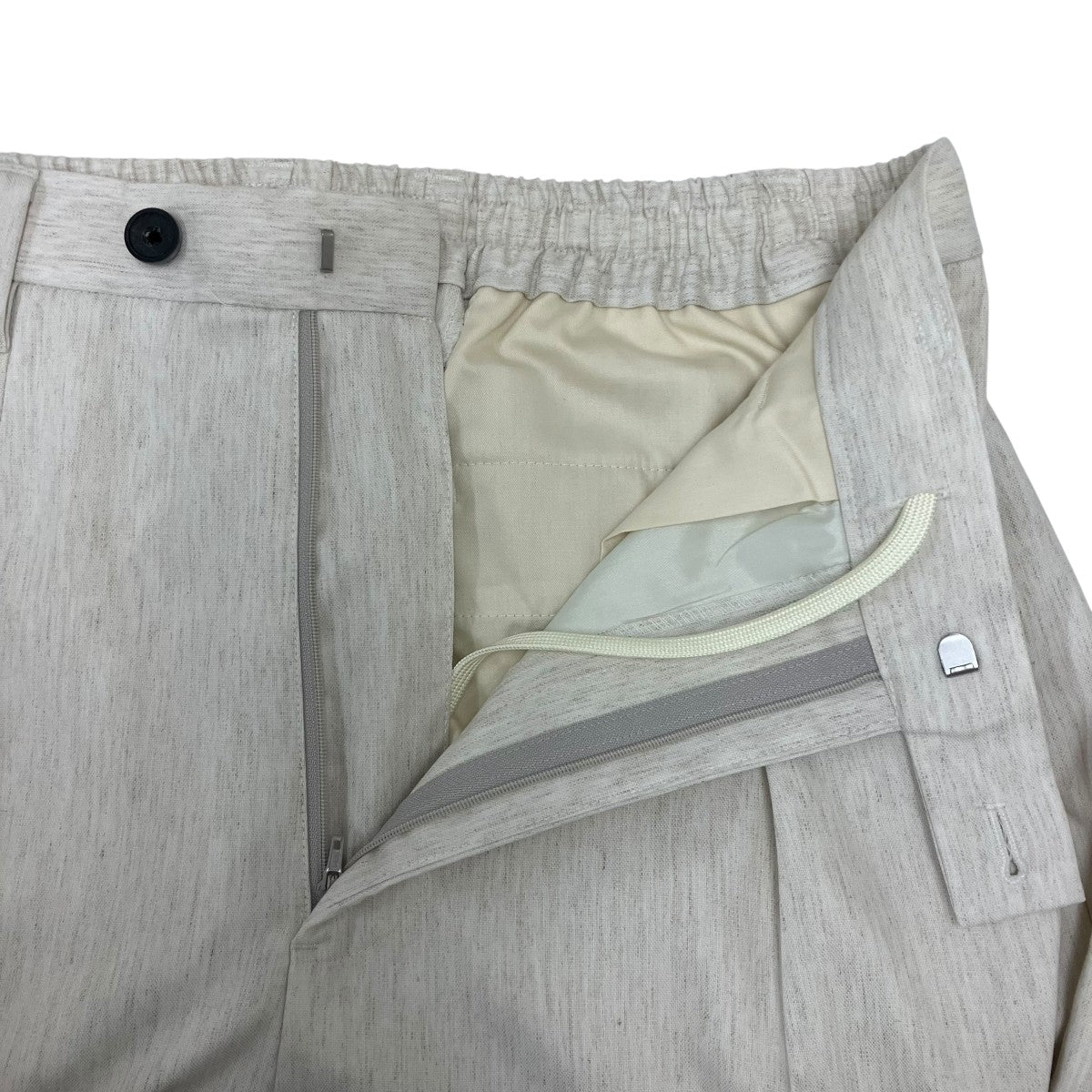 MAISON SPECIAL LINEN MIX One-tuck Prime-Wide Tapered Slacks リネンパンツ 古着・中古-5枚目のアイテム画像