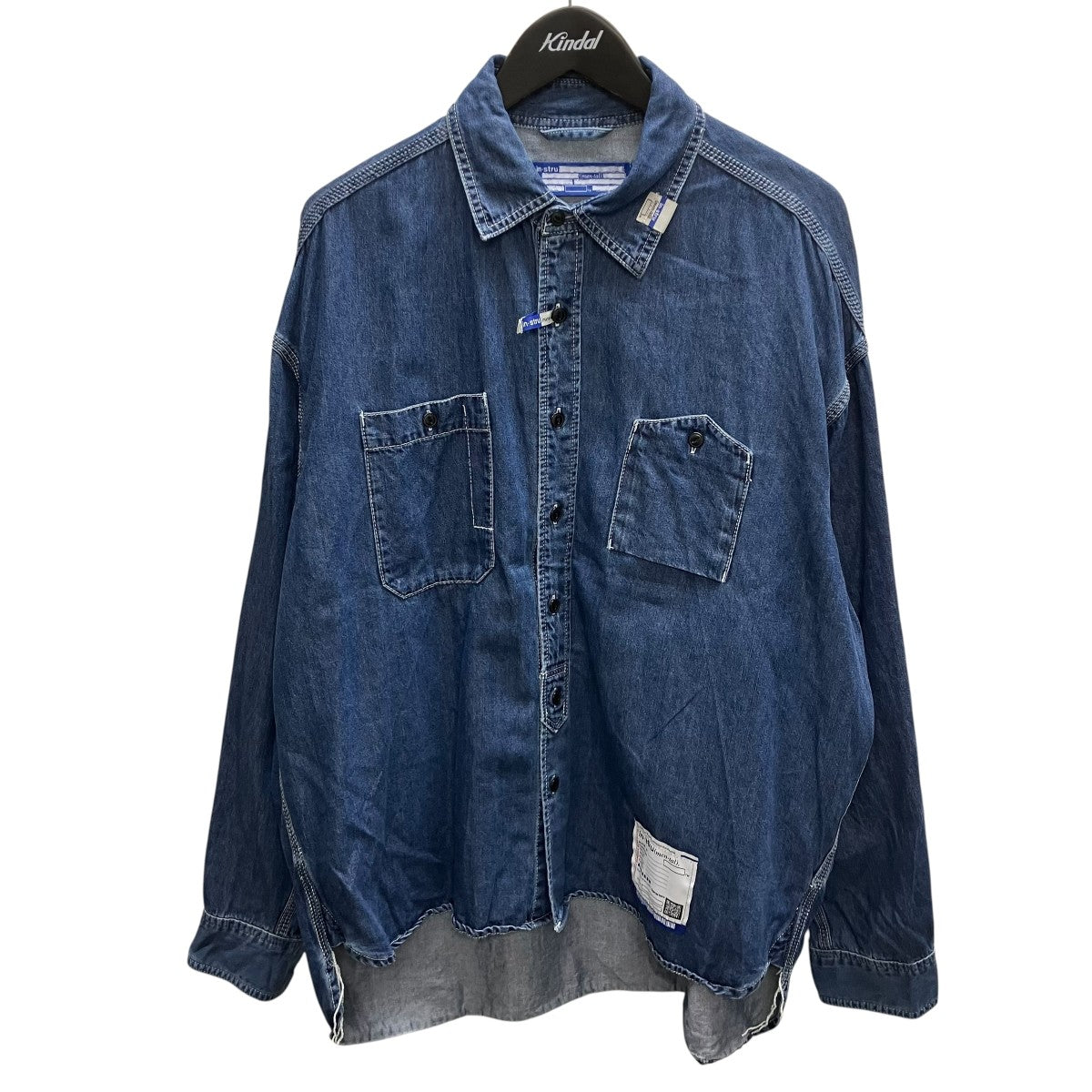 Maison MIHARA YASUHIRO 26SS in・struCOTTON TENCEL DENIM WORK LS SHIRTS デニムワークシャツ 古着・中古-1枚目のアイテム画像