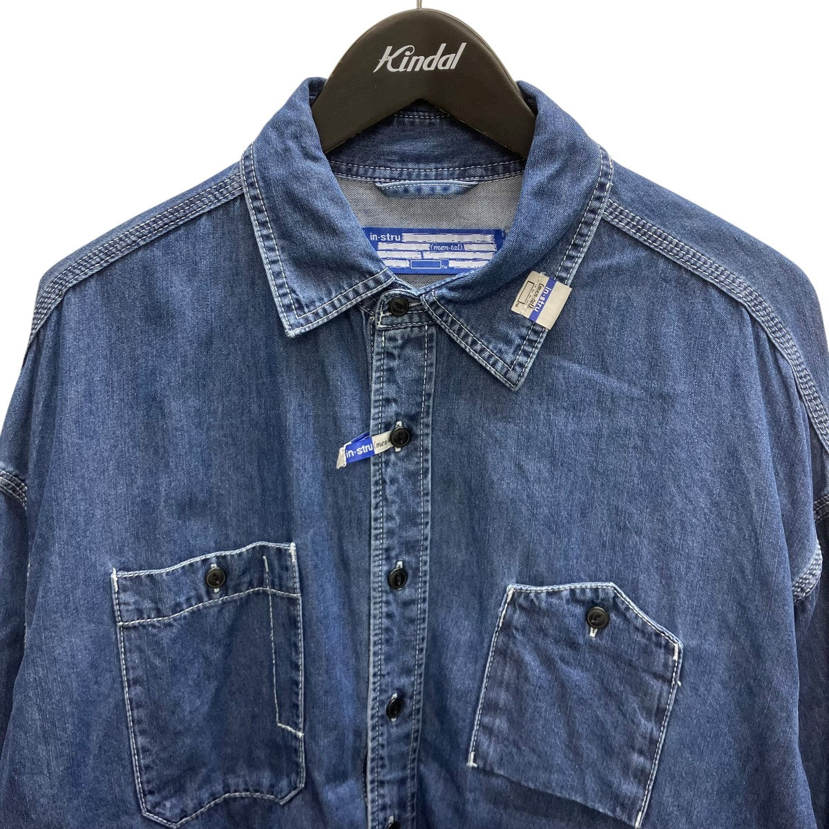 Maison MIHARA YASUHIRO 26SS in・struCOTTON TENCEL DENIM WORK LS SHIRTS デニムワークシャツ 古着・中古-2枚目のアイテム画像