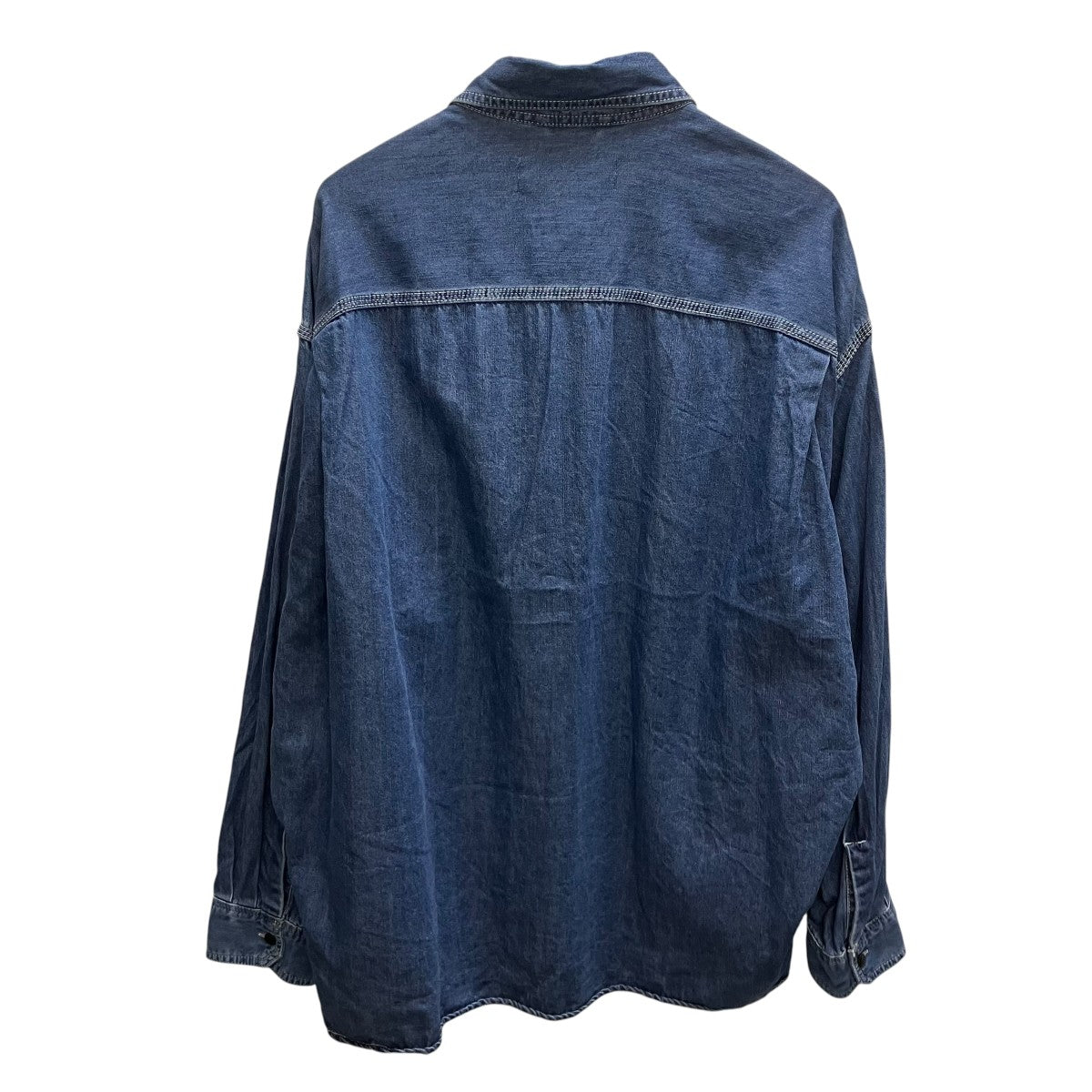 Maison MIHARA YASUHIRO 26SS in・struCOTTON TENCEL DENIM WORK LS SHIRTS デニムワークシャツ 古着・中古-3枚目のアイテム画像