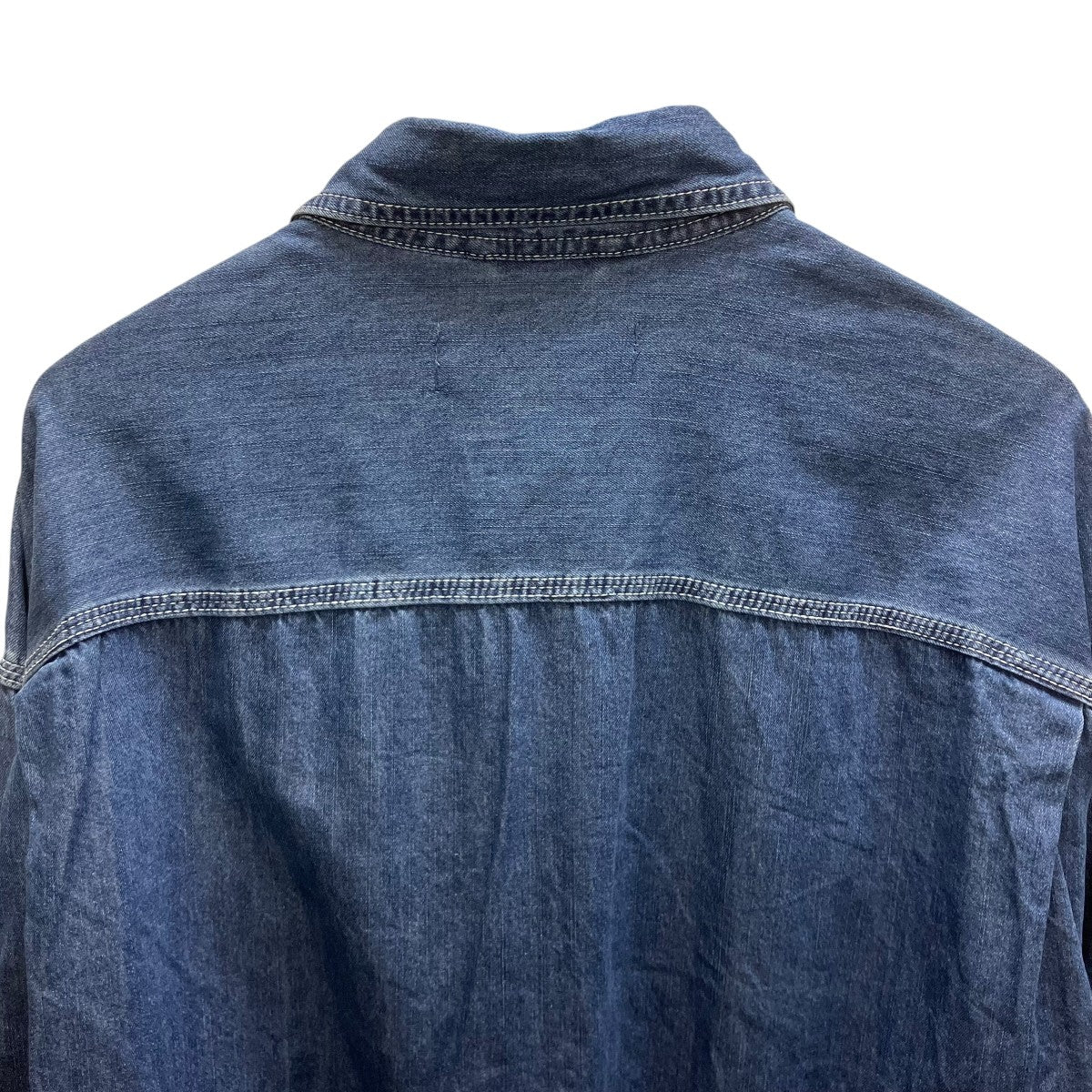 Maison MIHARA YASUHIRO 26SS in・struCOTTON TENCEL DENIM WORK LS SHIRTS デニムワークシャツ 古着・中古-4枚目のアイテム画像