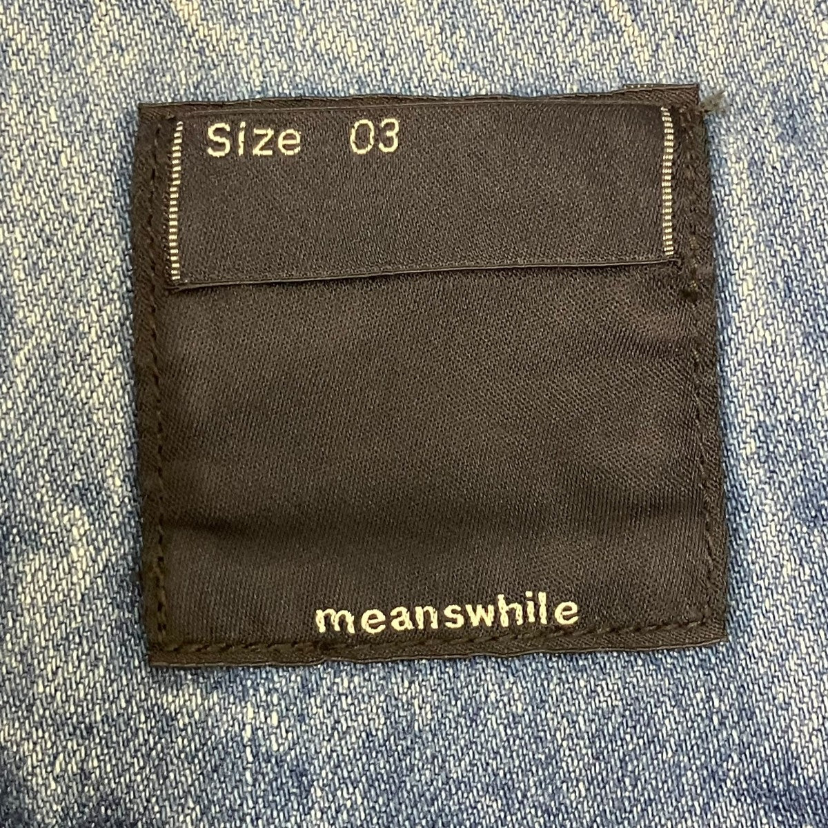 meanswhile Fade Denim Pleated Sleeve Blouse Indigo デニムジャケット 古着・中古-7枚目のアイテム画像