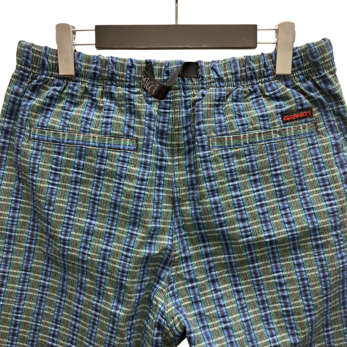 GRAMICCI SHORT SEERSUCKER PLAID シアサッカーチェックパンツ 古着・中古-4枚目のアイテム画像