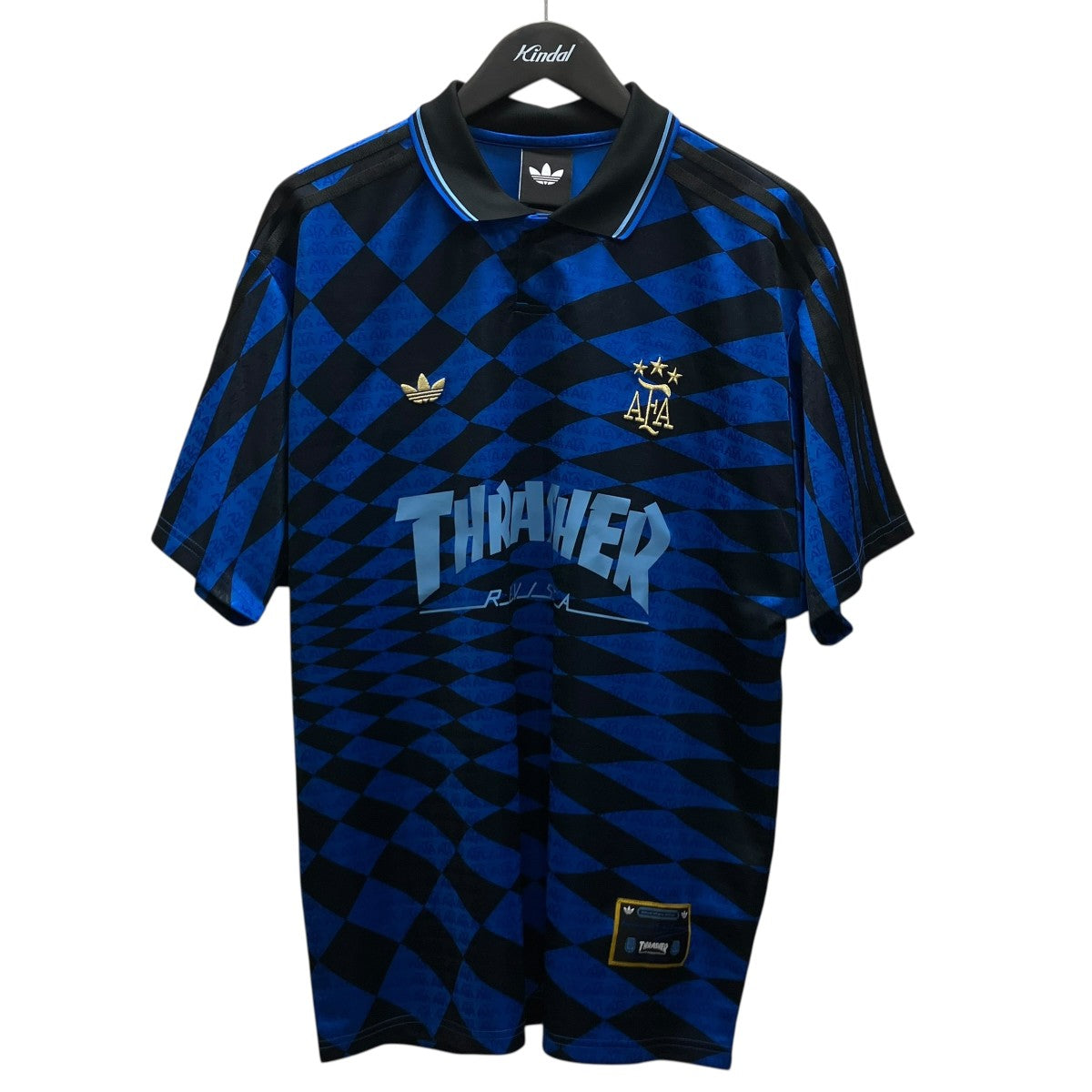 adidas originals×THRASHER ARGENTINA JERSEY ゲームシャツ 古着・中古-1枚目のアイテム画像
