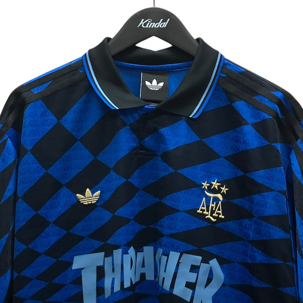 adidas originals×THRASHER ARGENTINA JERSEY ゲームシャツ 古着・中古-2枚目のアイテム画像