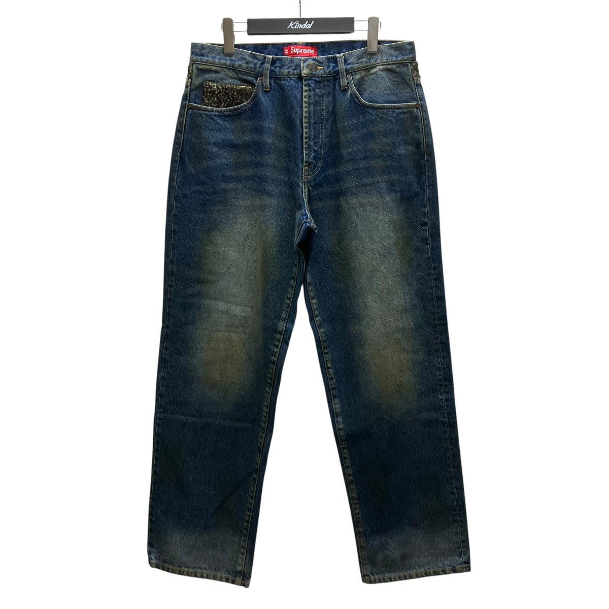 Supreme 25AWLeopard Faux Fur Loose Fit Jeanデニムパンツ 古着・中古-1枚目のアイテム画像