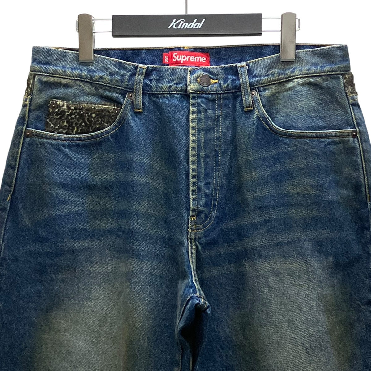 Supreme 25AWLeopard Faux Fur Loose Fit Jeanデニムパンツ 古着・中古-2枚目のアイテム画像