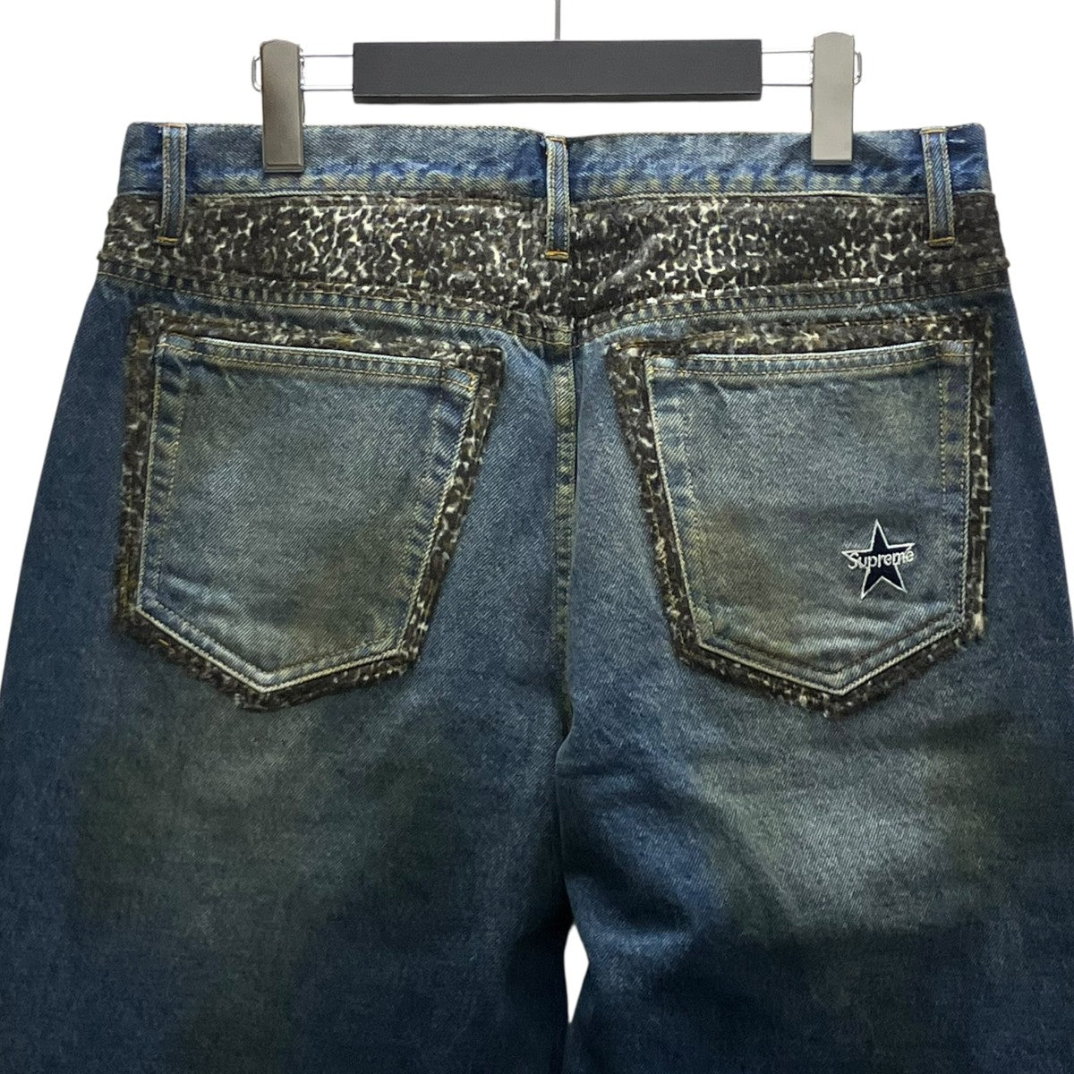 Supreme 25AWLeopard Faux Fur Loose Fit Jeanデニムパンツ 古着・中古-4枚目のアイテム画像