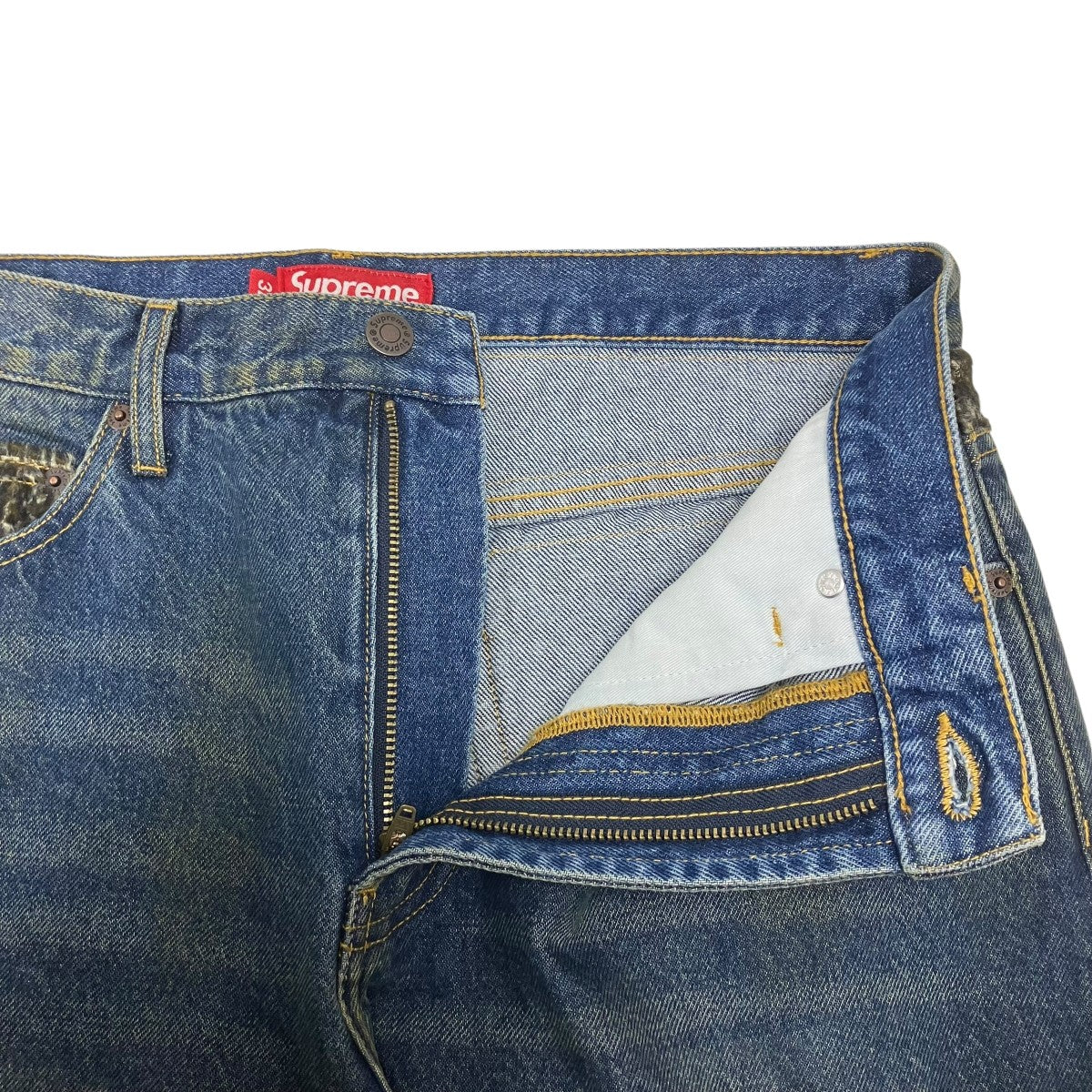 Supreme 25AWLeopard Faux Fur Loose Fit Jeanデニムパンツ 古着・中古-5枚目のアイテム画像