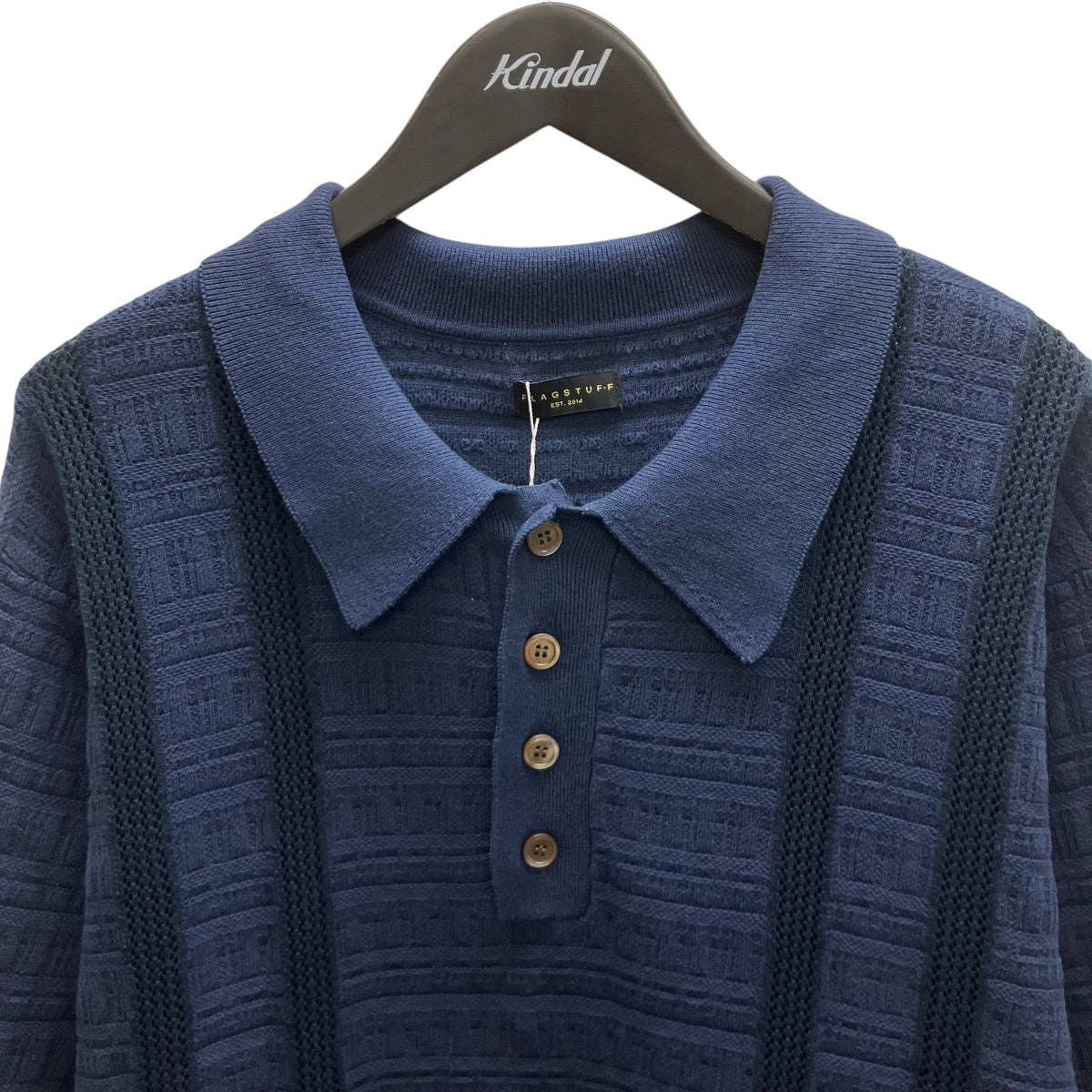 FLAGSTUFF S S POLO SWEATER 半袖カットソー 古着・中古-2枚目のアイテム画像