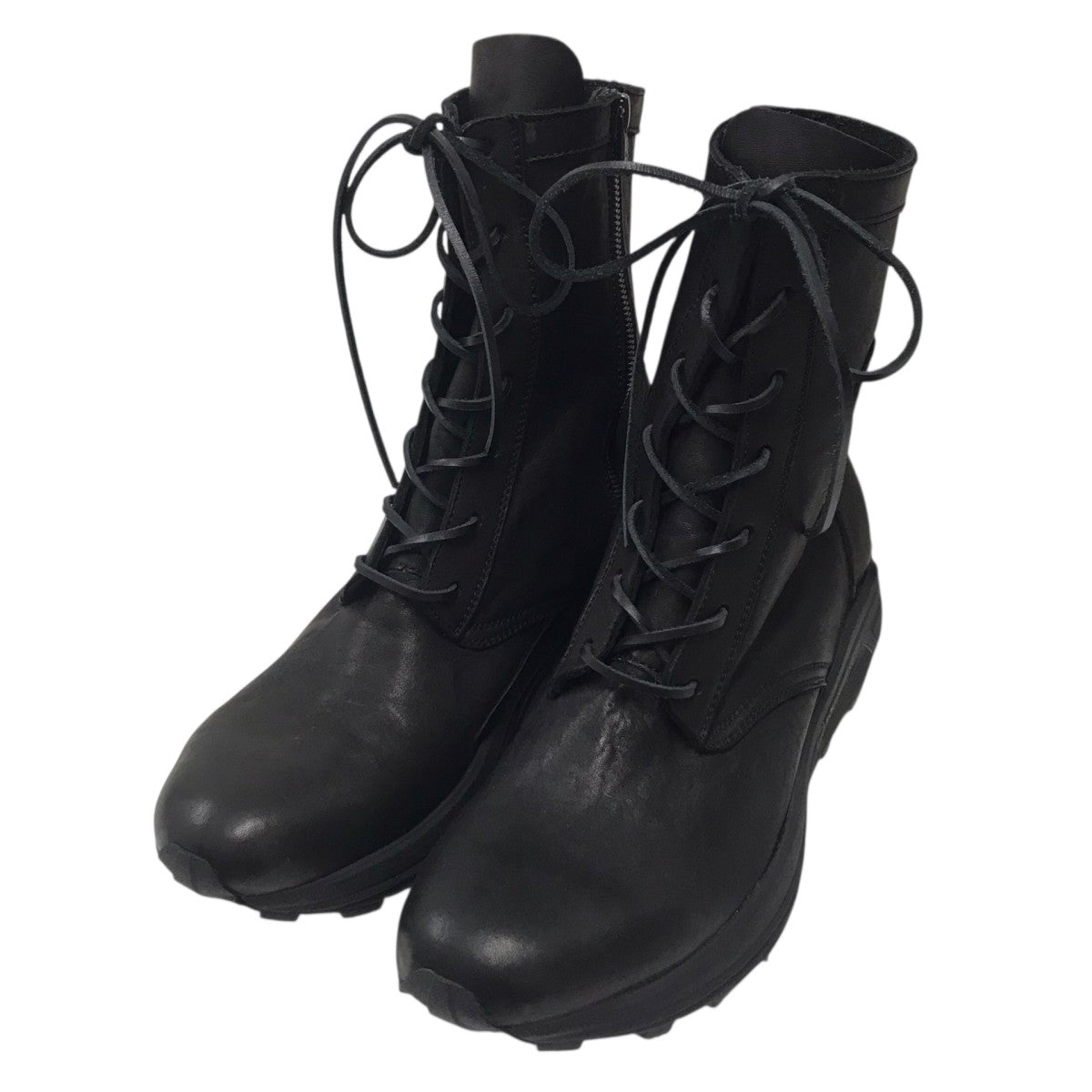 Yohji Yamamoto pour homme JAPAN SHOULDER A COMBAT SNEAKERS サイドジップコンバットレザーブーツ 古着・中古-1枚目のアイテム画像