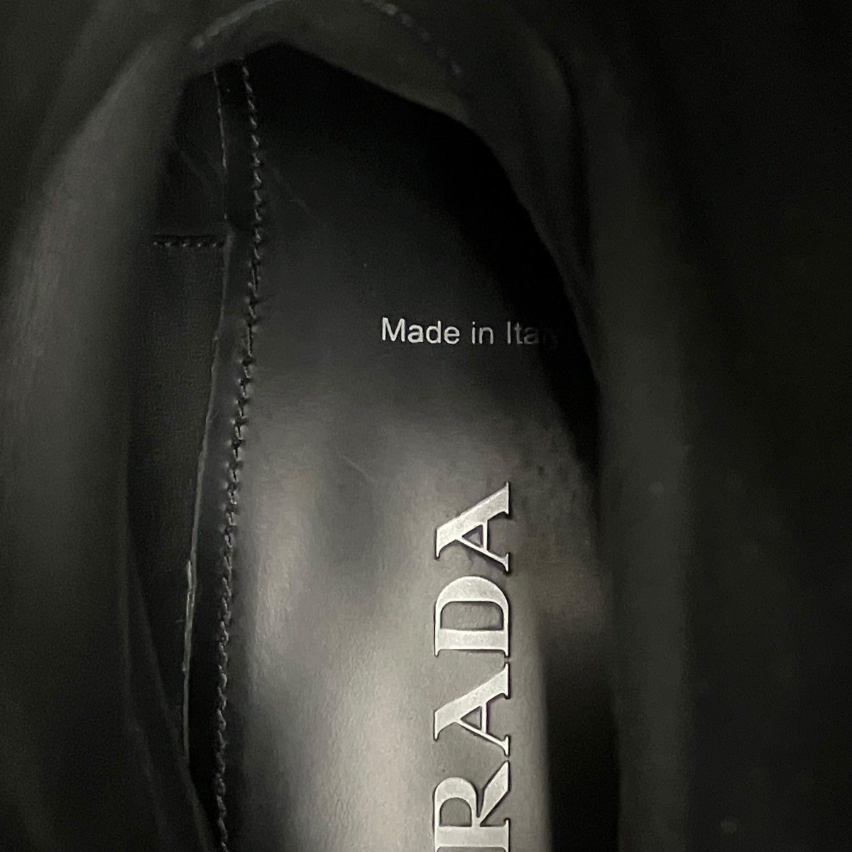 PRADA スクエアレザーブーツ 古着・中古-8枚目のアイテム画像