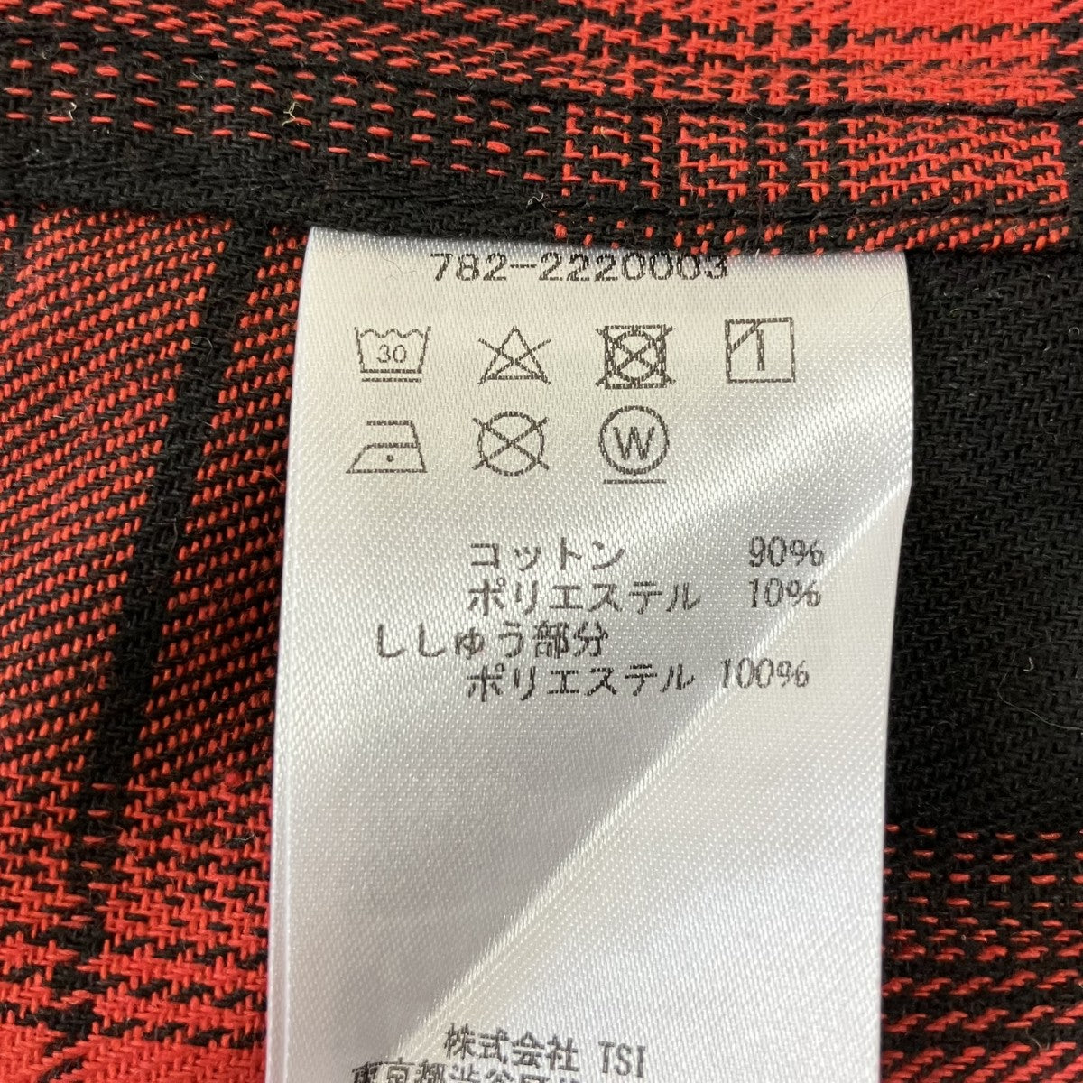 オープンカラーチェックシャツ782-2220003