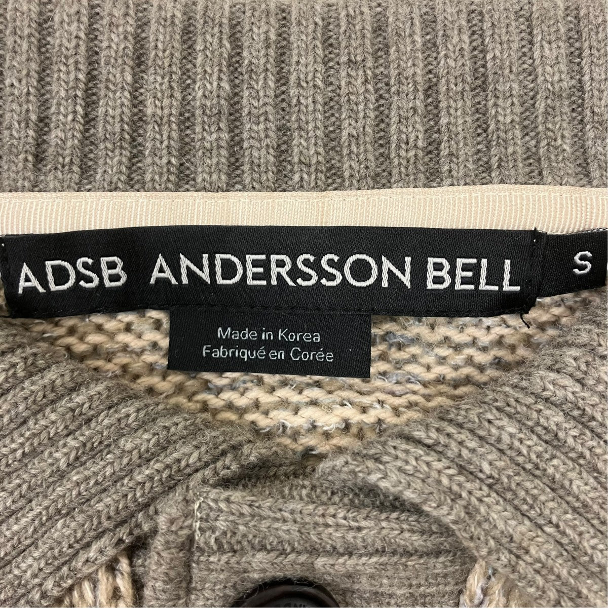 ANDERSSON BELL UNBLEACHED LACE UP CARDIGAN ニットカーディガン 古着・中古-4枚目のアイテム画像