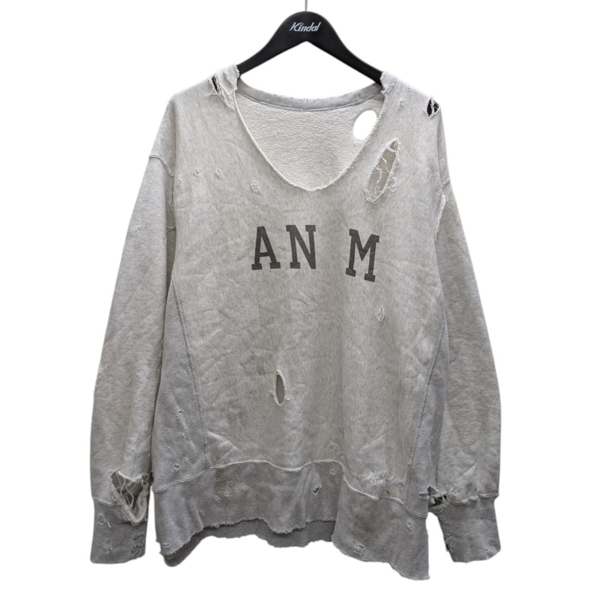AN M CRASH CREWNECK SWEAT SHIRT ダメージ加工スウェット