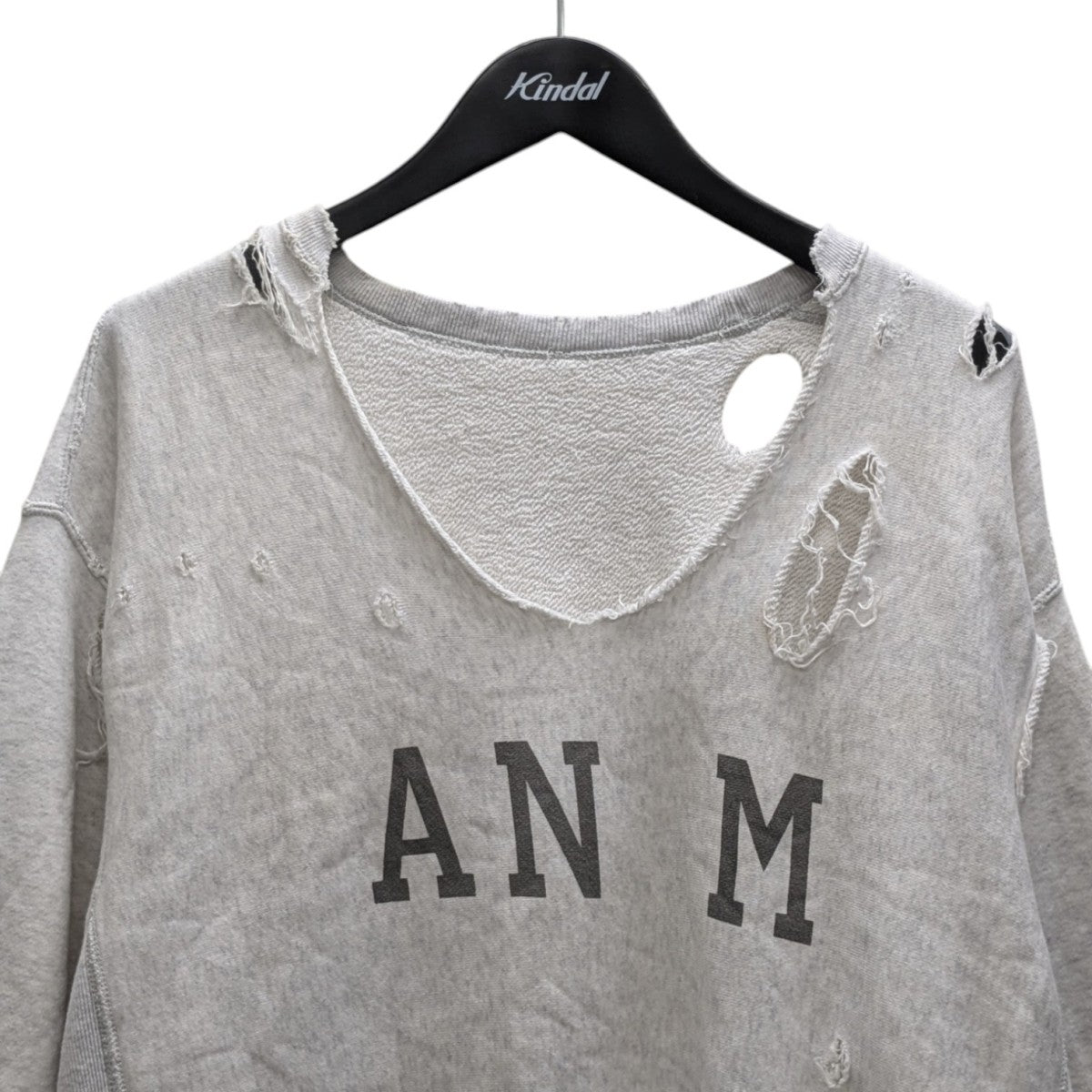 AN M CRASH CREWNECK SWEAT SHIRT ダメージ加工スウェット