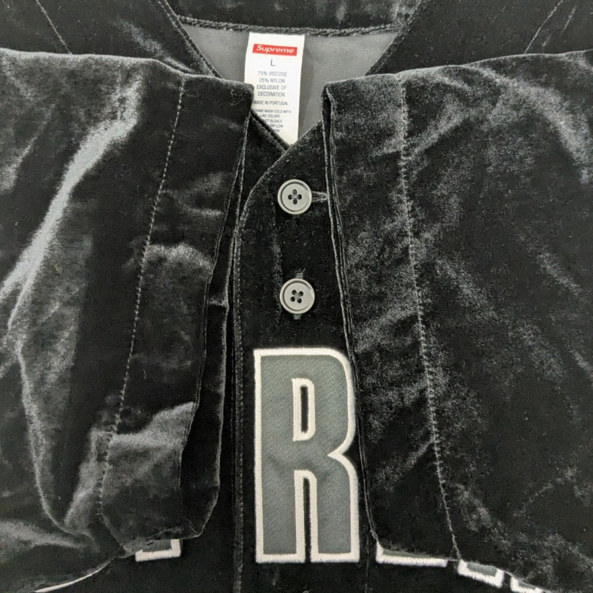 25SSVelvet Baseball Jerseyベースボールシャツ