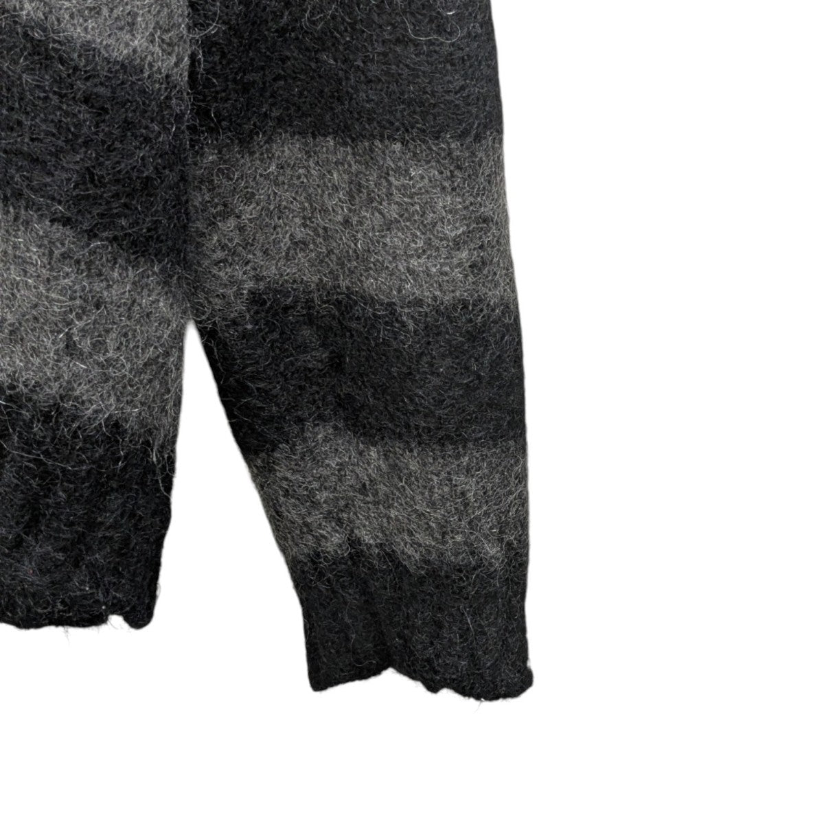 Mohair zipper sweater ダメージ加工ニット