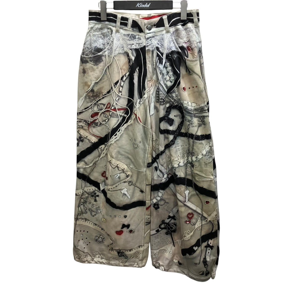 THEREDTHREAD print sweat 3 toys 転写プリントパンツ 古着・中古-1枚目のアイテム画像